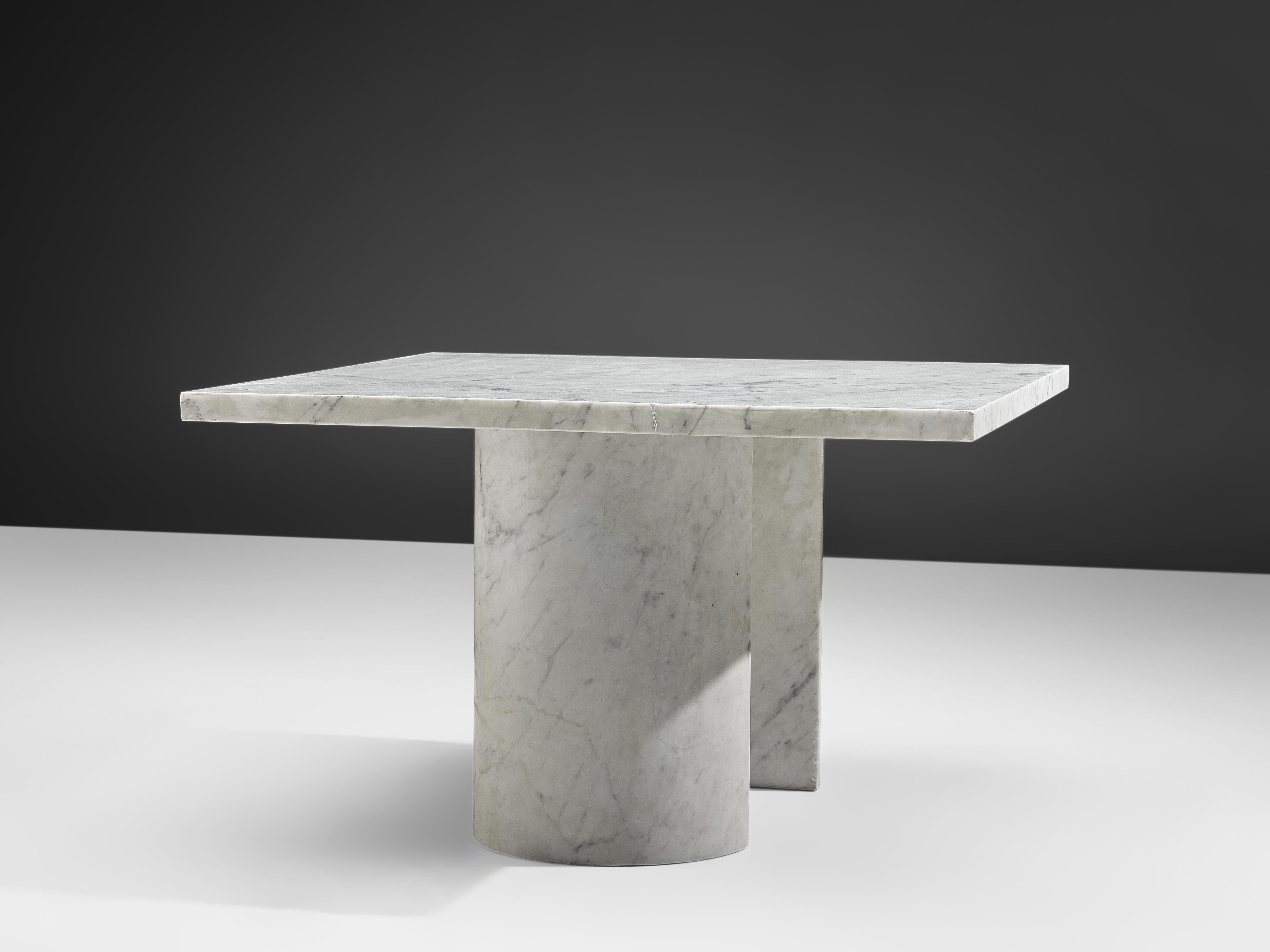 Architectural Coffee Table in Carrara Marble 1