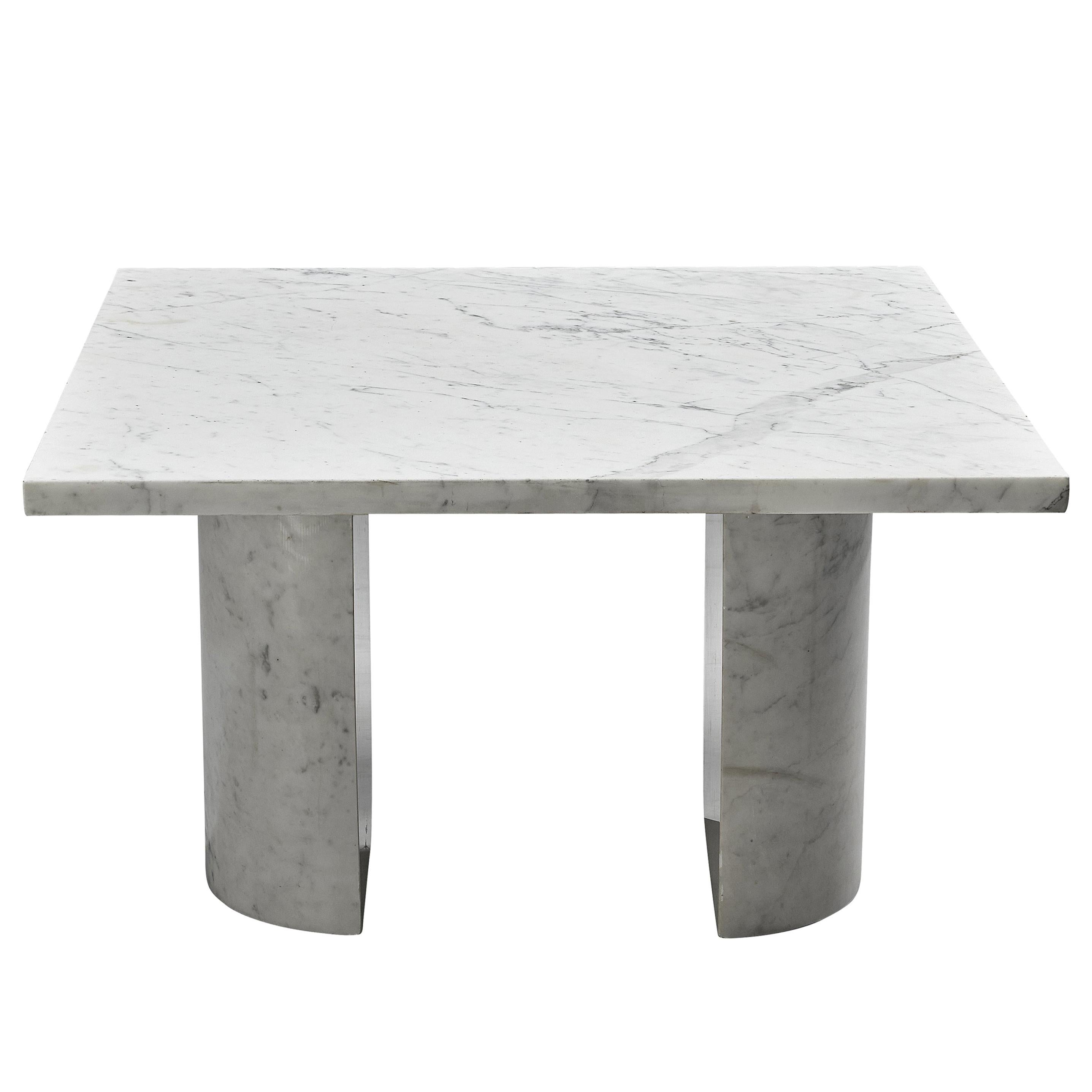 Architectural Coffee Table in Carrara Marble