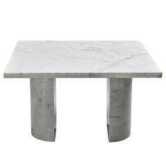 Architectural Coffee Table in Carrara Marble