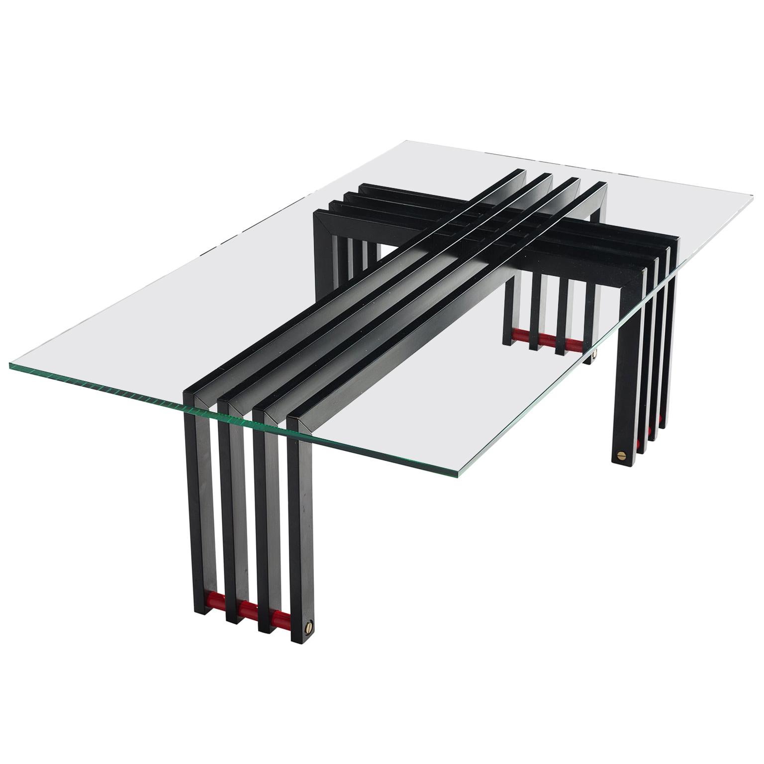 Cast Bronze Glass Jaguar Coffee Table For Sale at 1stDibs