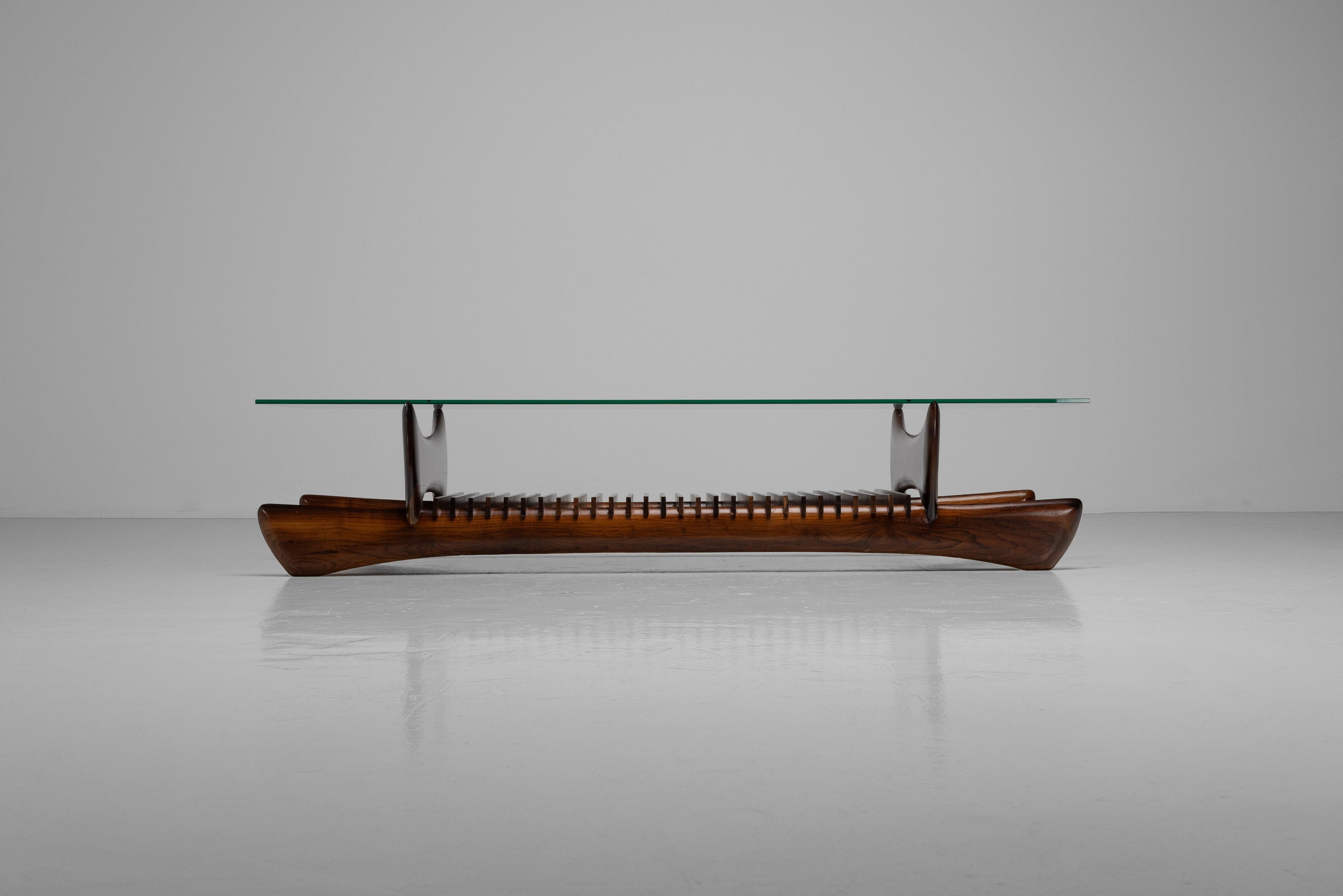 Mid-Century Modern Architectural coffee table made in Brazil 1960 For Sale