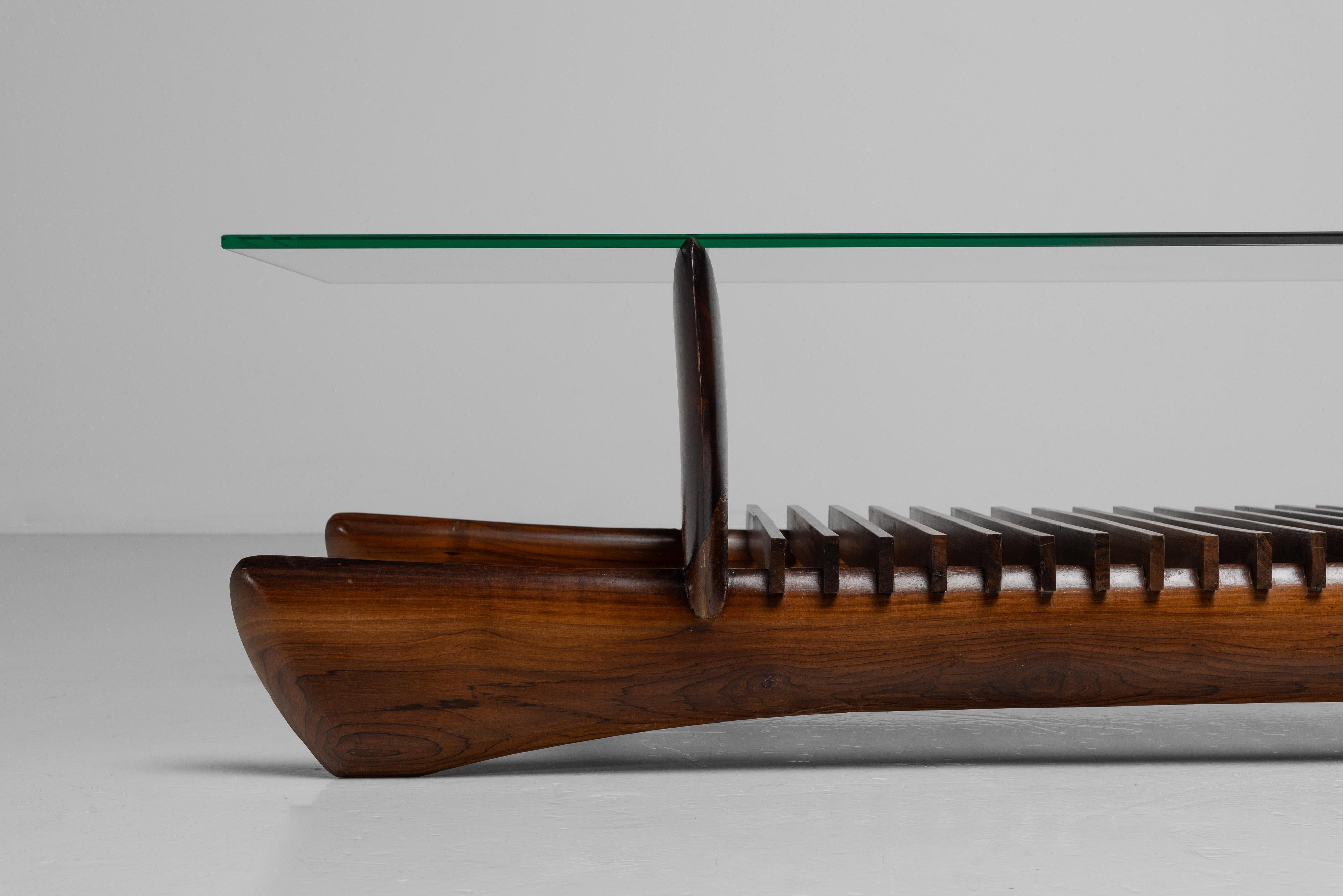 Brazilian Architectural coffee table made in Brazil 1960 For Sale