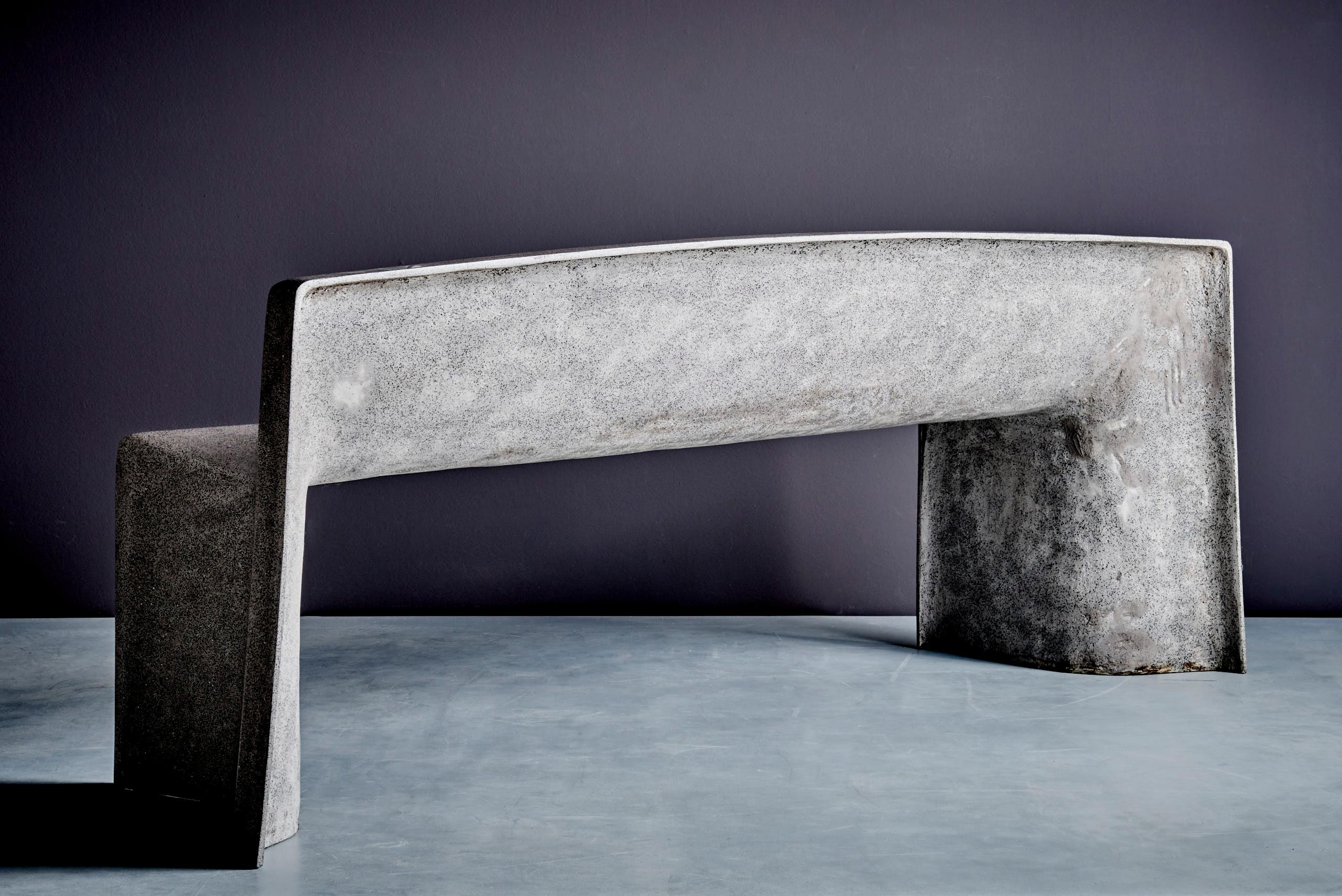 Modern Architectural Concrete Bench by Martin Kleppe, Germany, circa 2011 For Sale