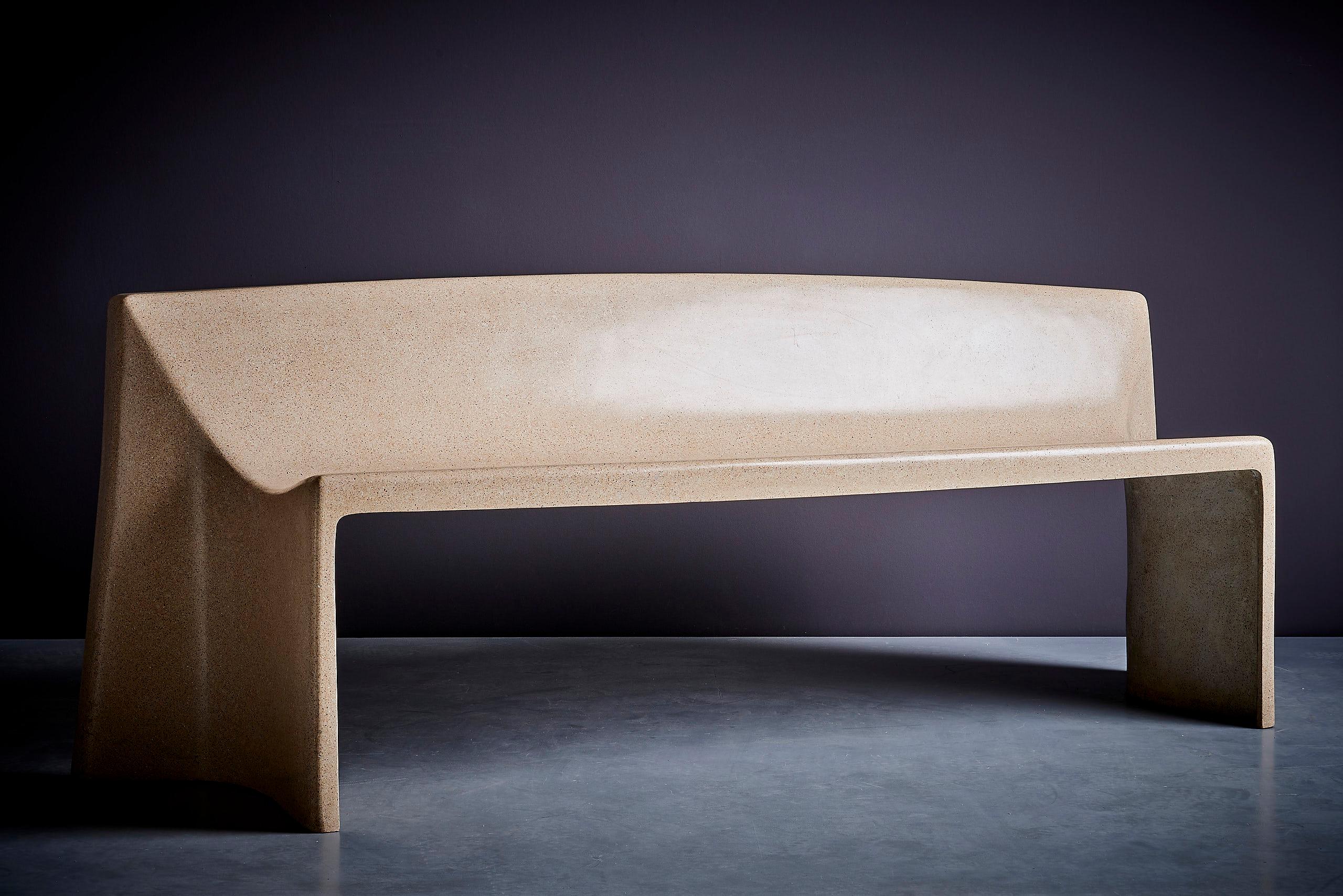Modern Architectural Concrete Bench by Martin Kleppe, Germany, circa 2011 For Sale