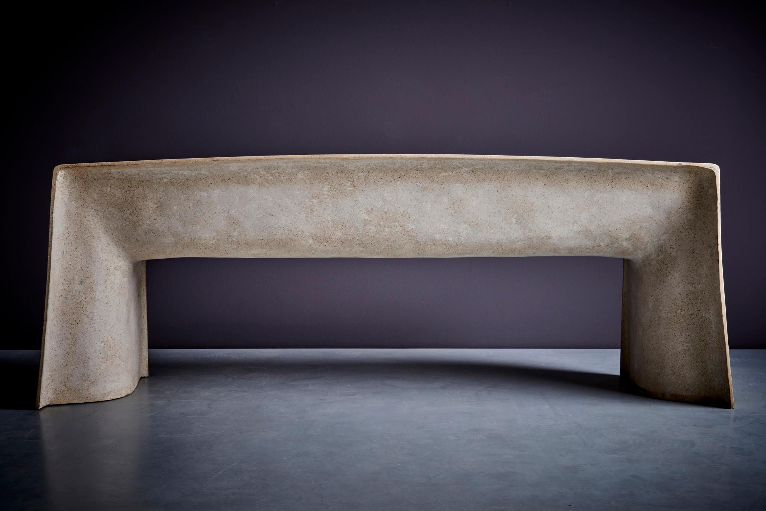 Architectural Concrete Bench by Martin Kleppe, Germany, circa 2011 In Excellent Condition For Sale In Berlin, DE