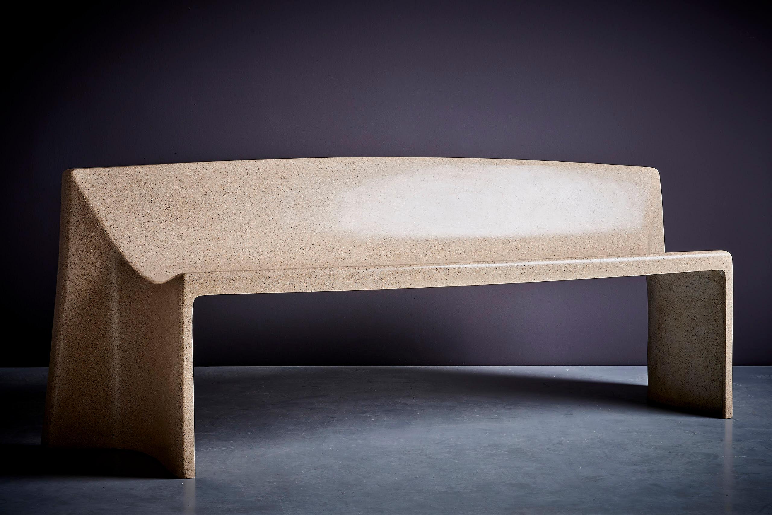 Architectural Concrete Bench by Martin Kleppe, Germany, circa 2011 For Sale 1