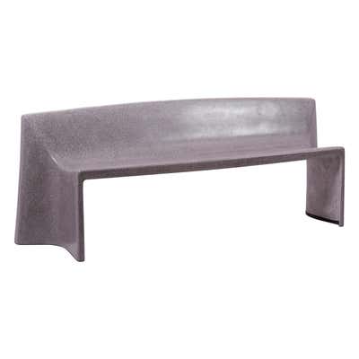 Concrete and Timber Snug Outdoor Bench 120cm wide For Sale at 1stDibs