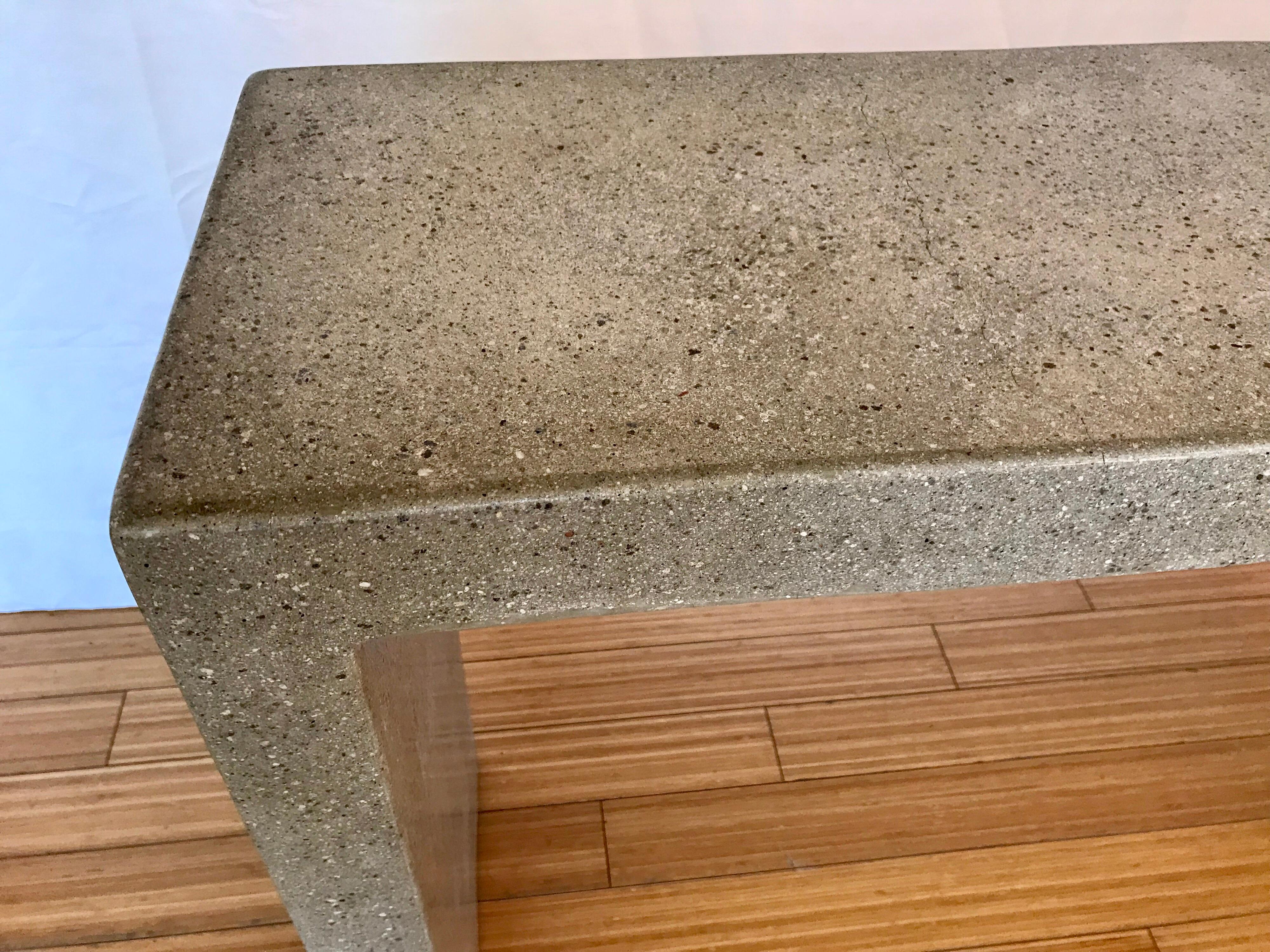 Architectural Concrete Console Table, 1980s 8