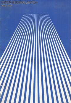 Architectural Construction Day Polish Poster by Tomasz Ruminski, 1970