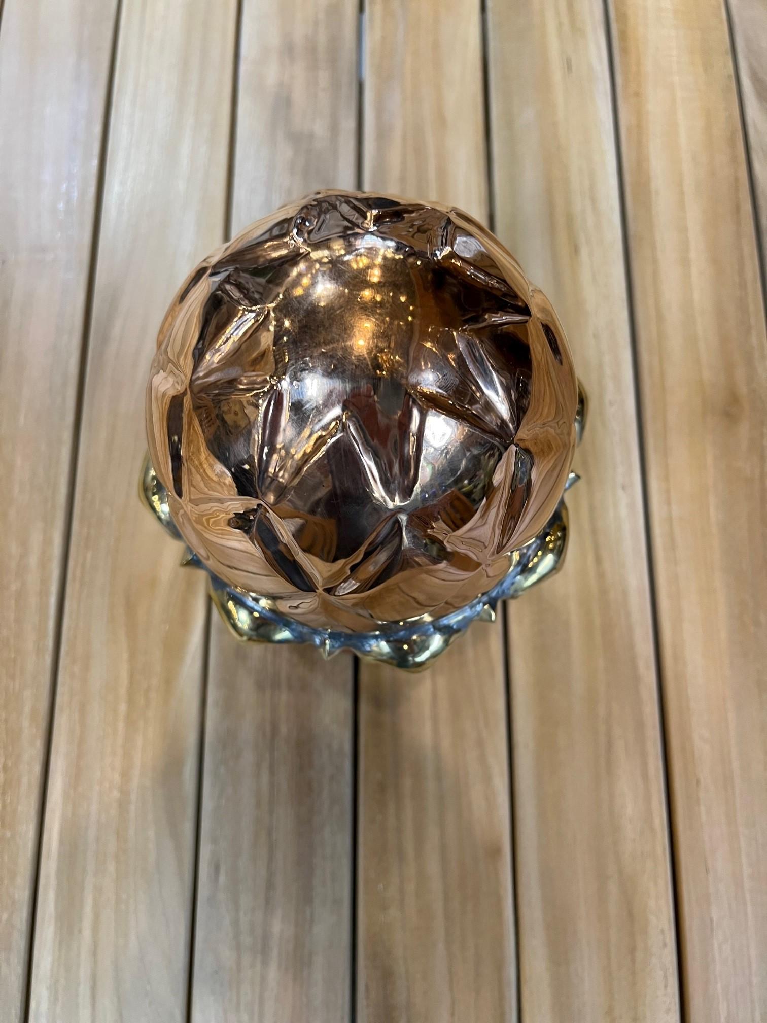 Architectural Copper and Brass Acorn Finial  In Good Condition For Sale In Stamford, CT