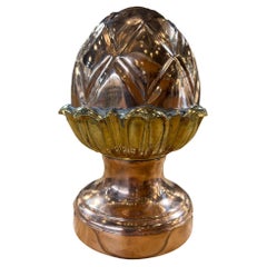 Architectural Copper and Brass Acorn Finial 