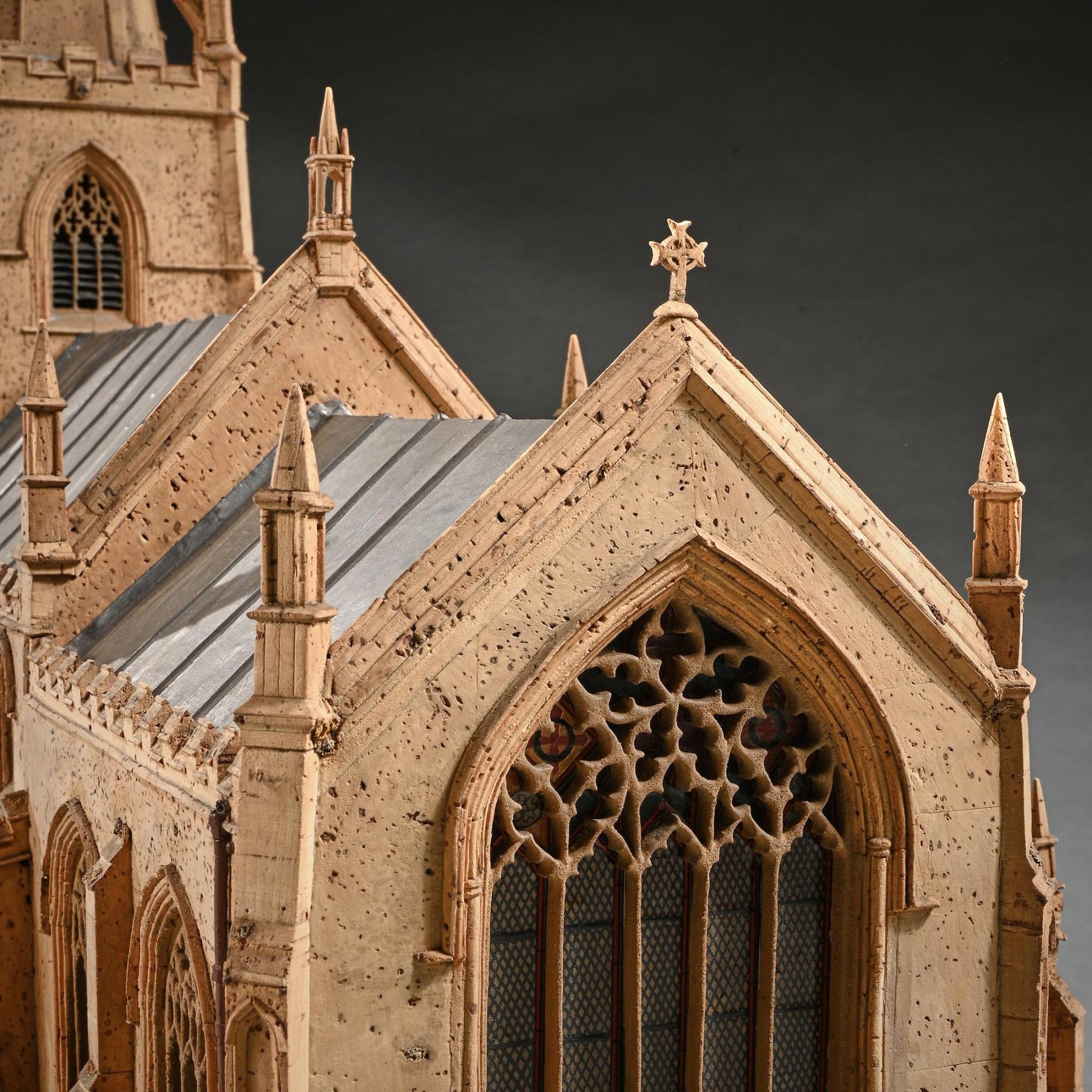 Architectural Cork Model of an English Church by Cornelius Daniel Ward For Sale 6