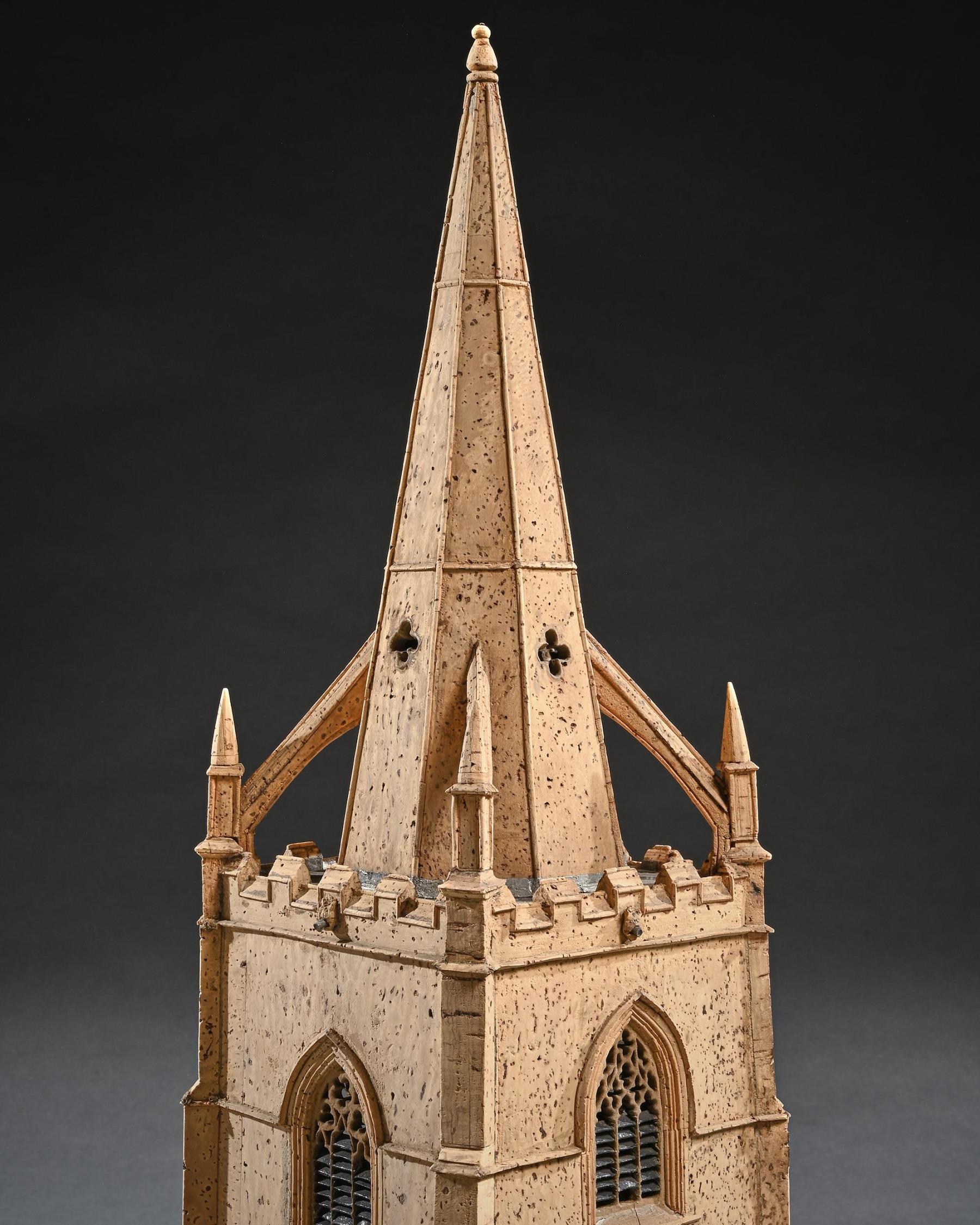 Architectural Cork Model of an English Church by Cornelius Daniel Ward For Sale 7