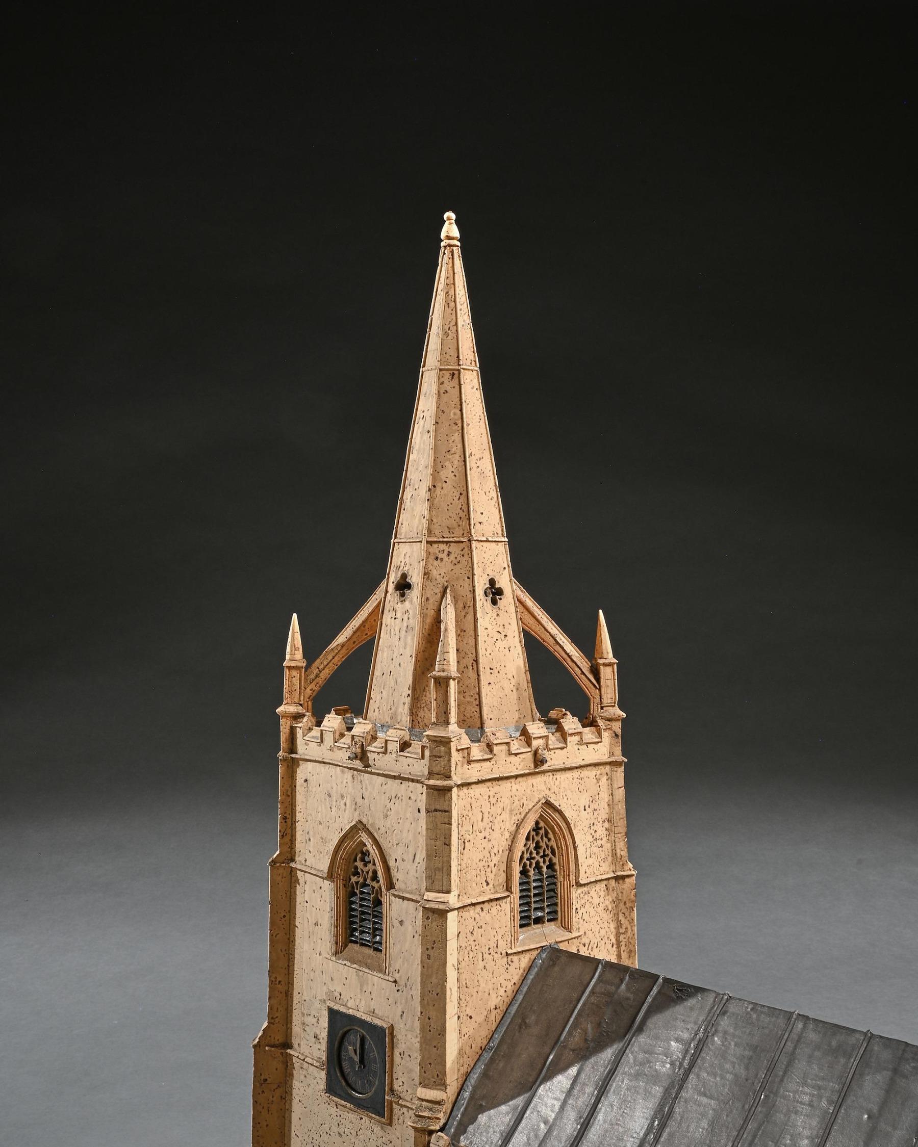 Architectural Cork Model of an English Church by Cornelius Daniel Ward For Sale 8