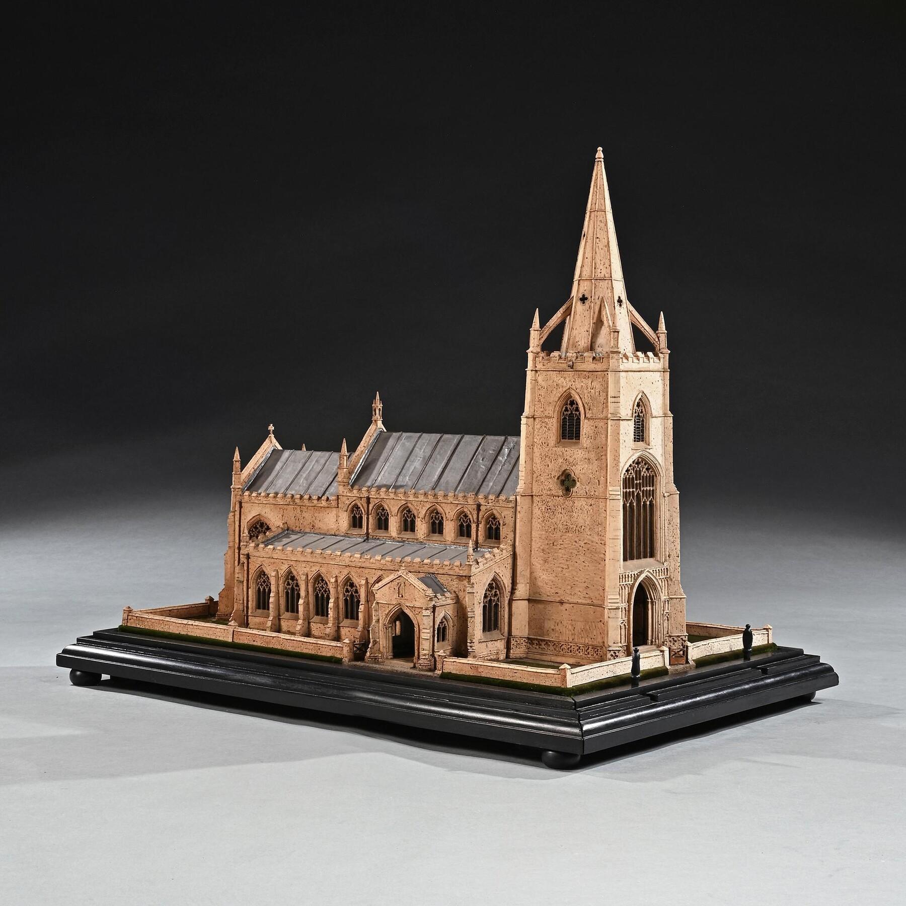 A Spectacular Masterpiece of Cork Modelling-a Scale Architectural Model of an English Church by Cornelius Daniel Ward of Norwich.

English Circa 1900-1930

Provenance
Made by Cornelius Daniel Ward (1865-c.1928) and then retained by his old firm, C.