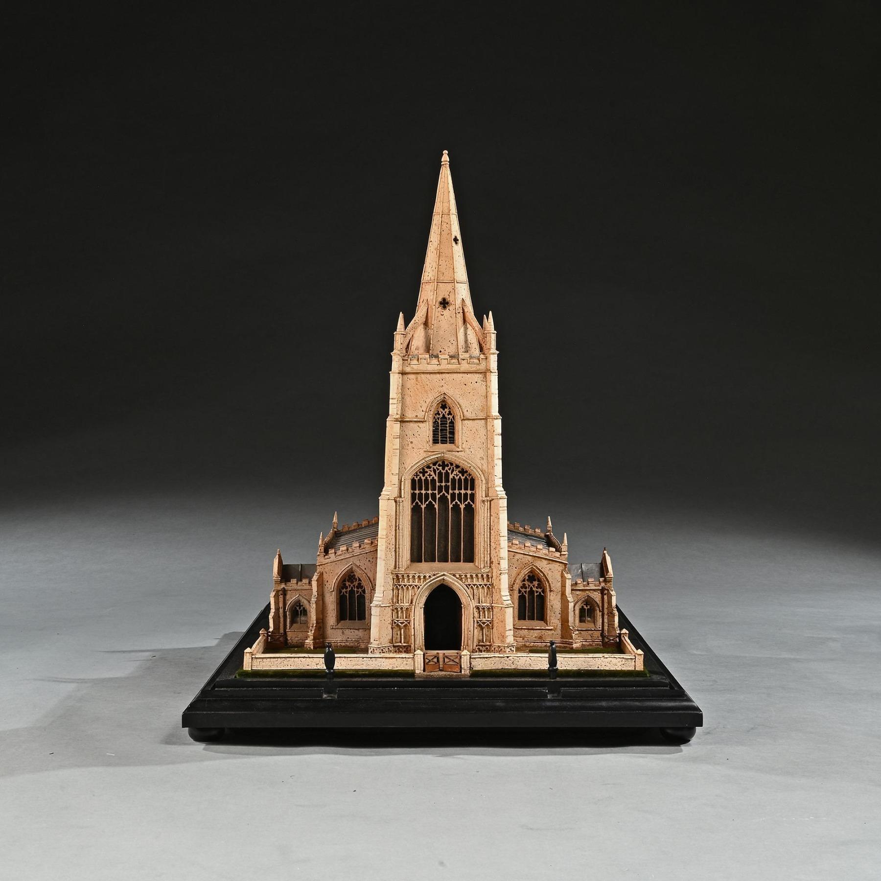 Modèle architectural en liège d'une église anglaise par Cornelius Daniel Ward en vente 1