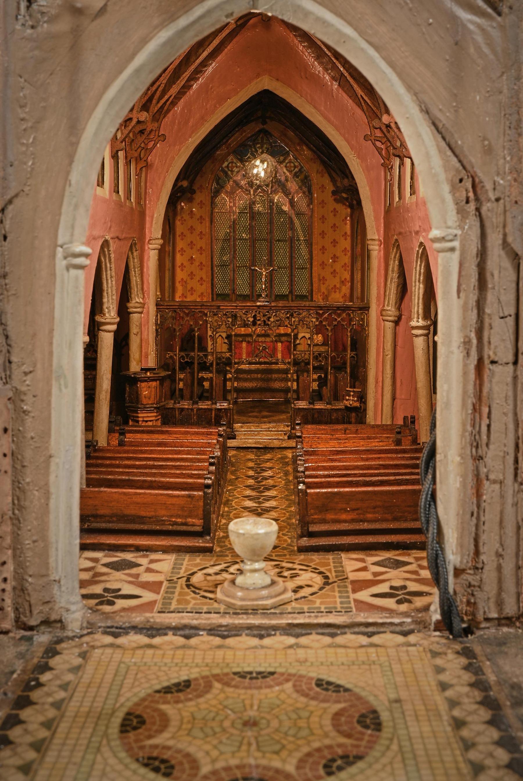 Architectural Cork Model of an English Church by Cornelius Daniel Ward For Sale 4