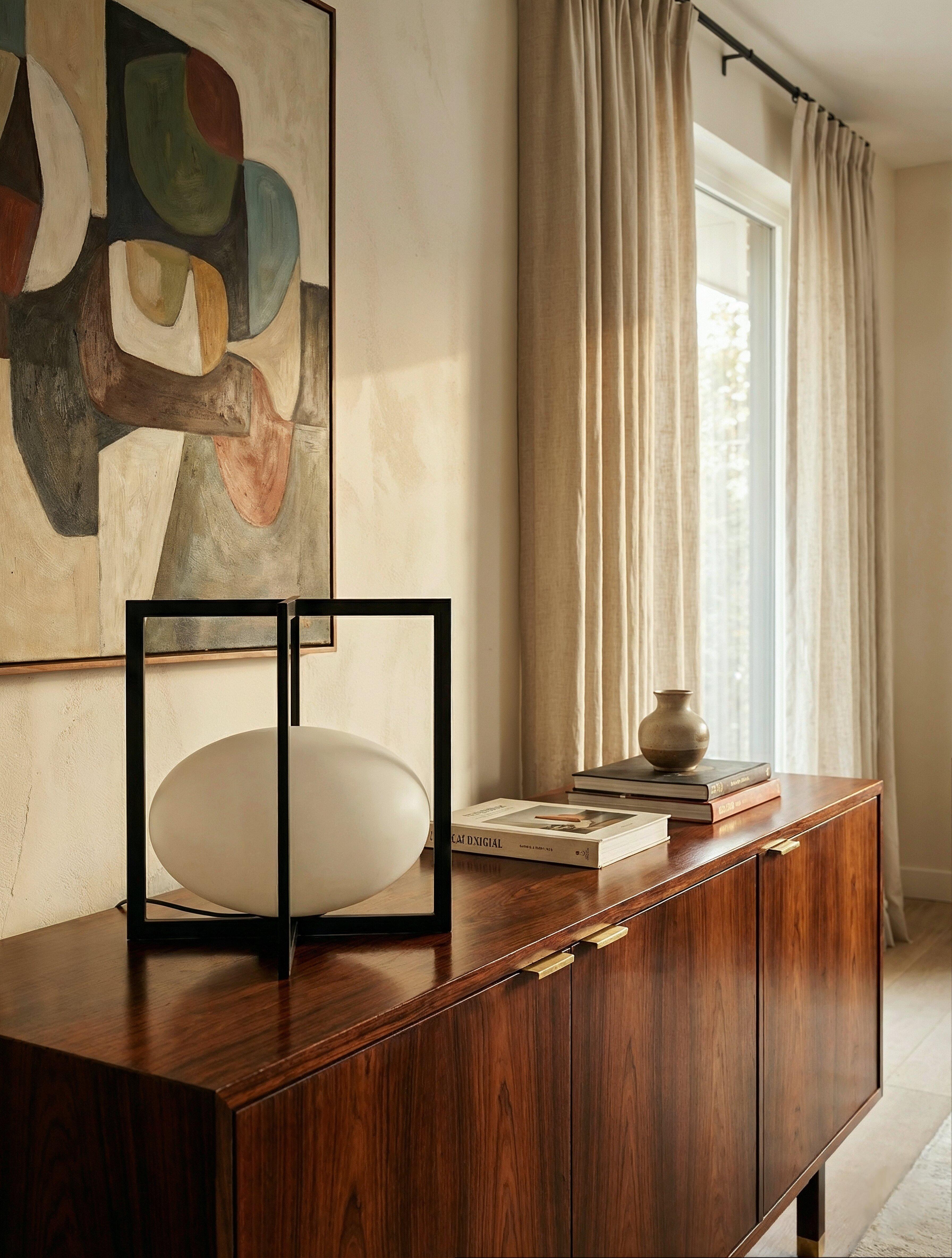 Architectural Cube Lámpara de sobremesa Metal negro Vidrio opalino Modernista Años 70 finales del siglo XX en venta