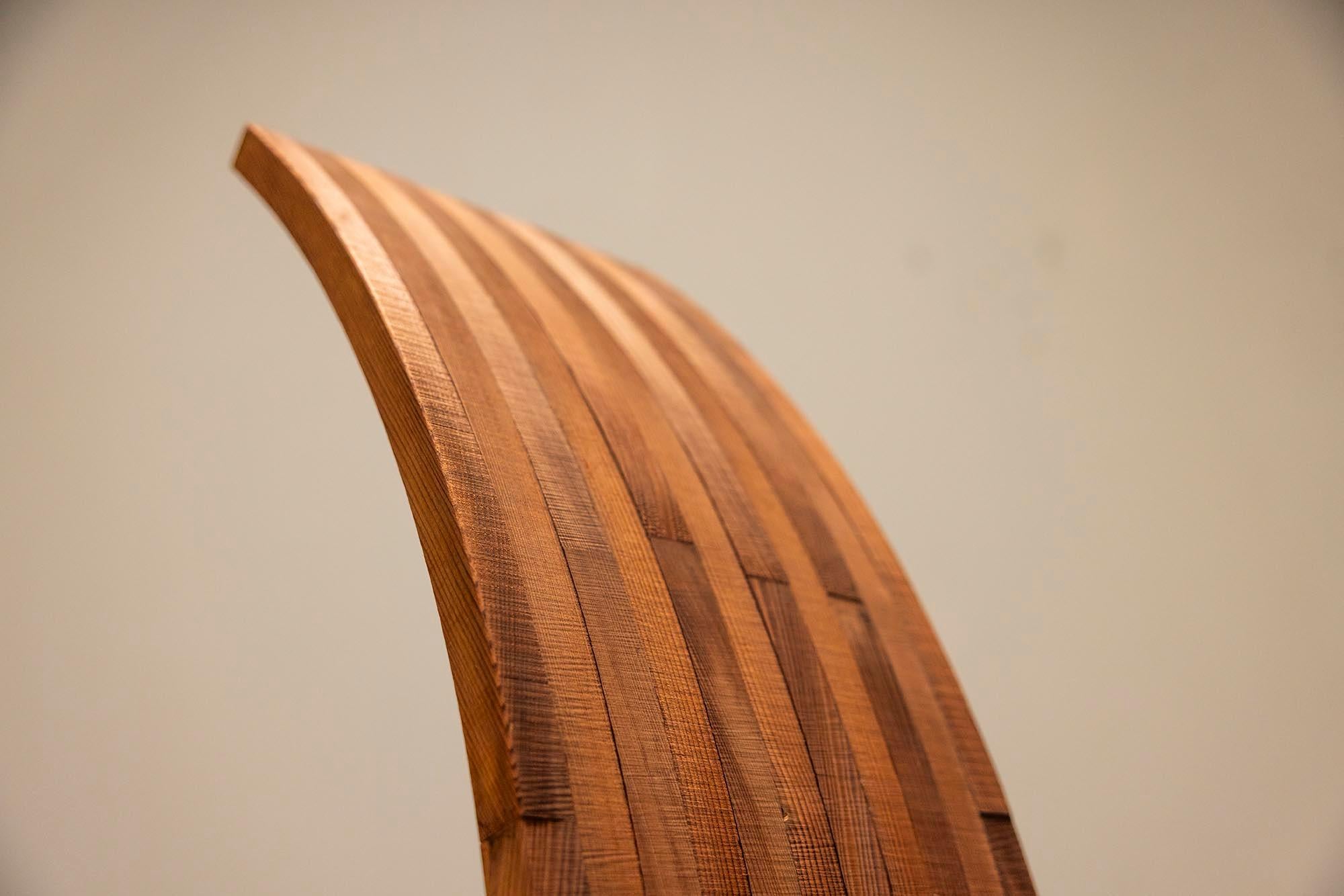 Chaise architecturale à dossier incurvé en bois, Pays-Bas 1980 en vente 3