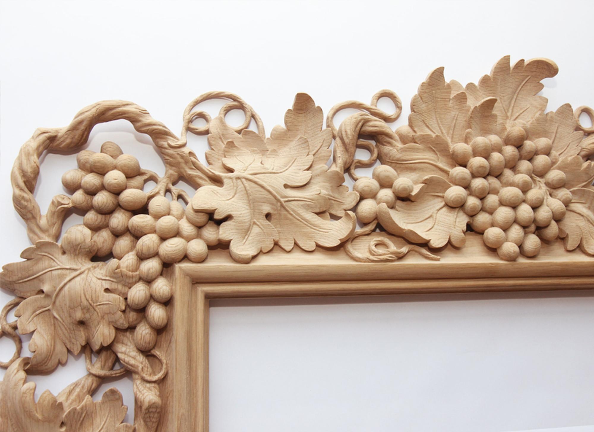 Victorian Rectangular Carved Wood Frame 