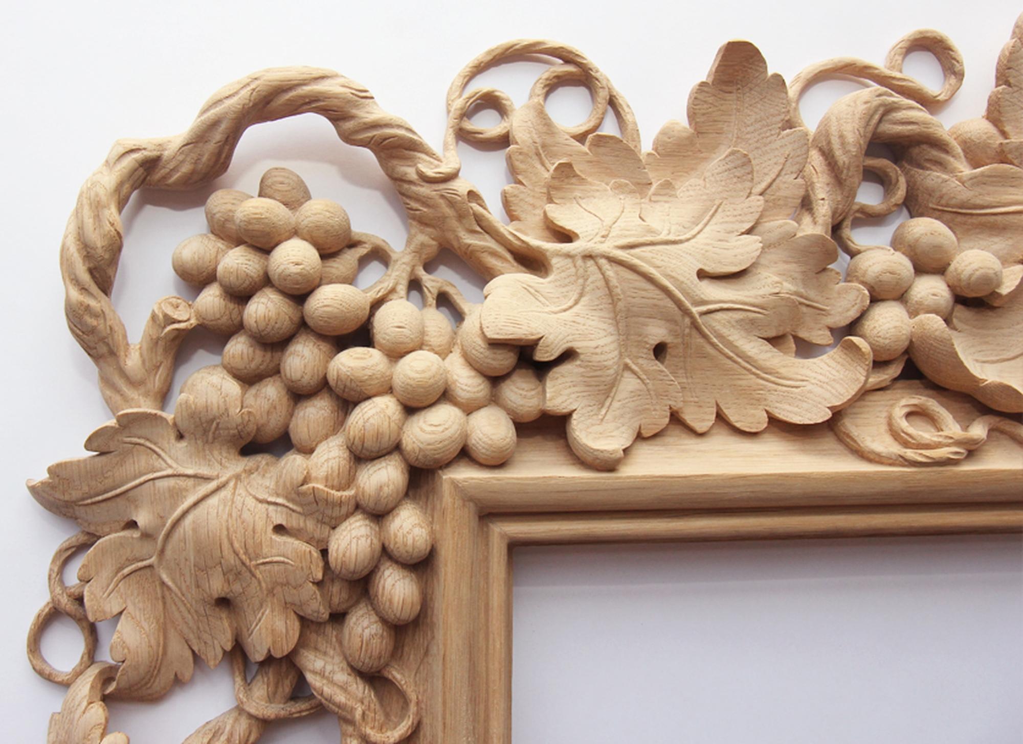Woodwork Rectangular Carved Wood Frame 