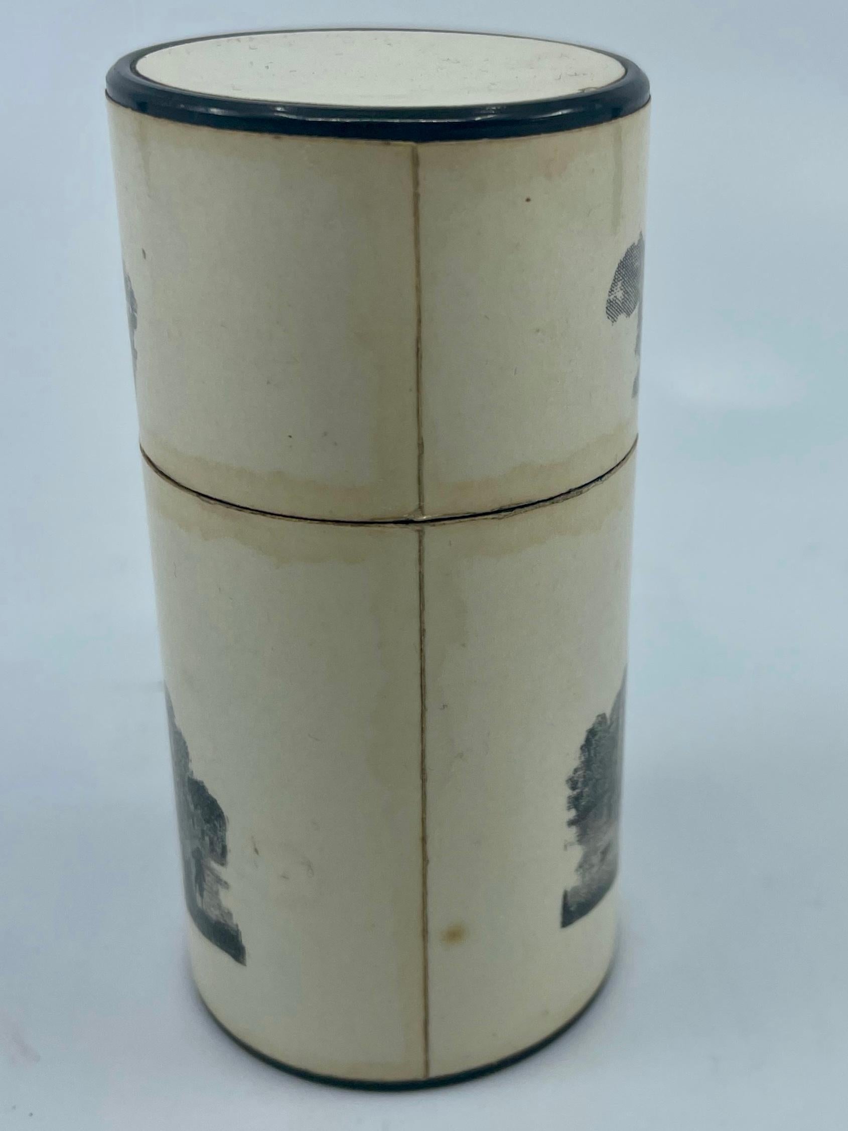 Painted Architectural Cylinder Box For Sale