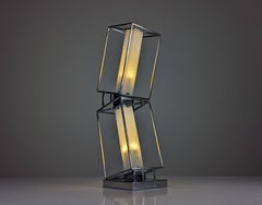 Architectural Design Chrome Table Lamp 20th Century Modern