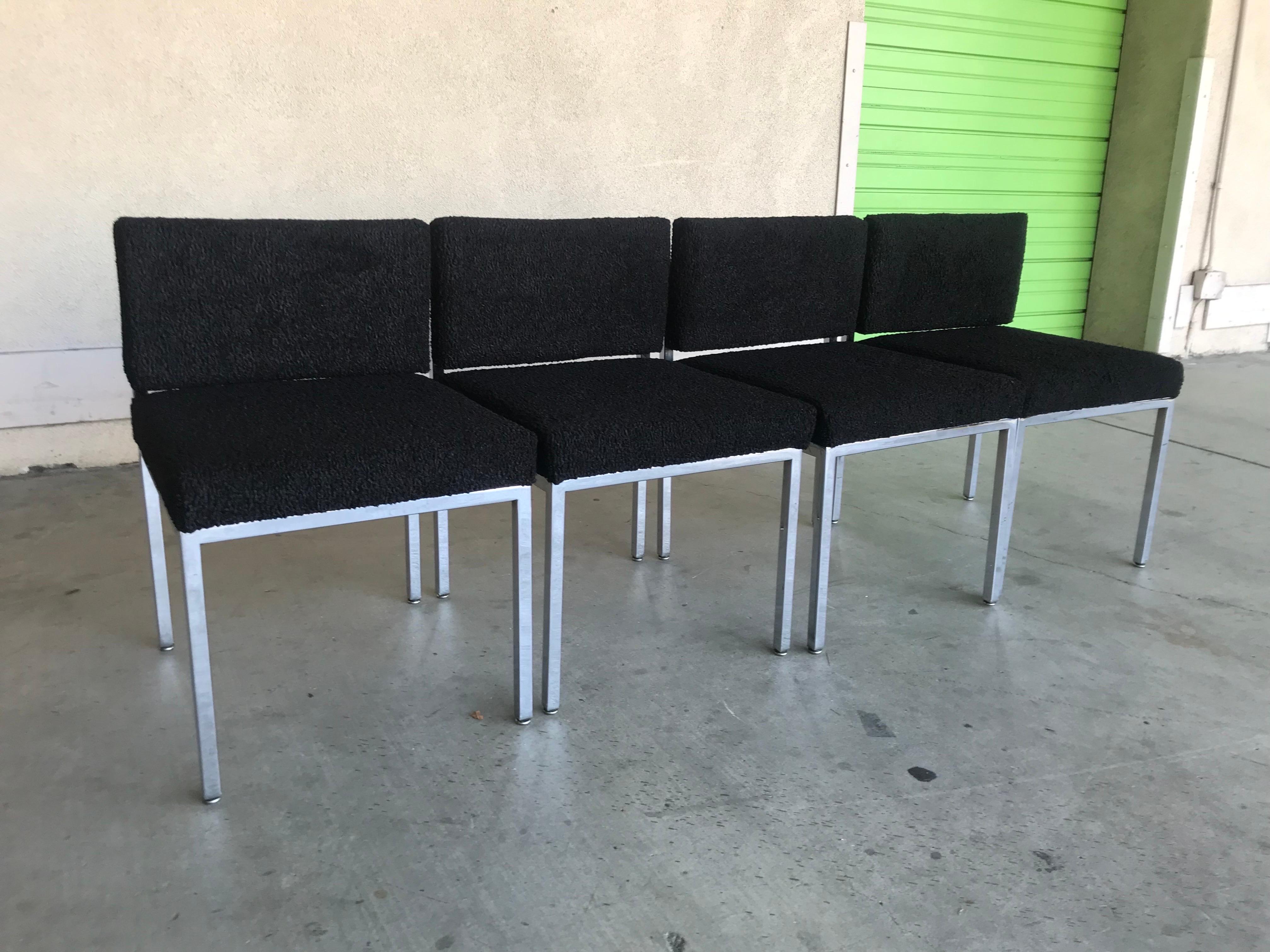 Steel Mid Century Modern Occasional Chairs  For Sale