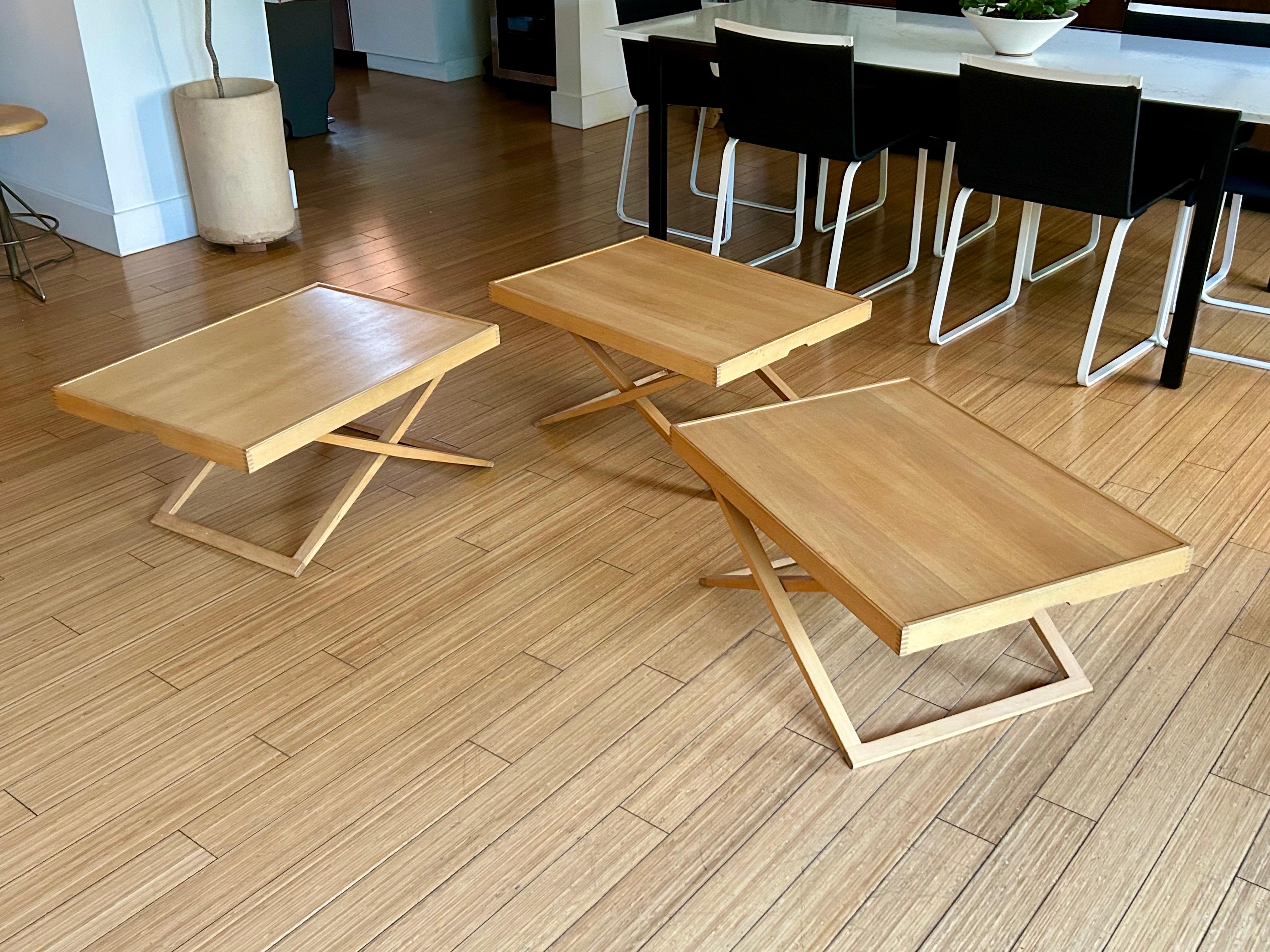 Leather Architectural Design Occasional Tables Mogens Koch Rud Rasmussen For Sale