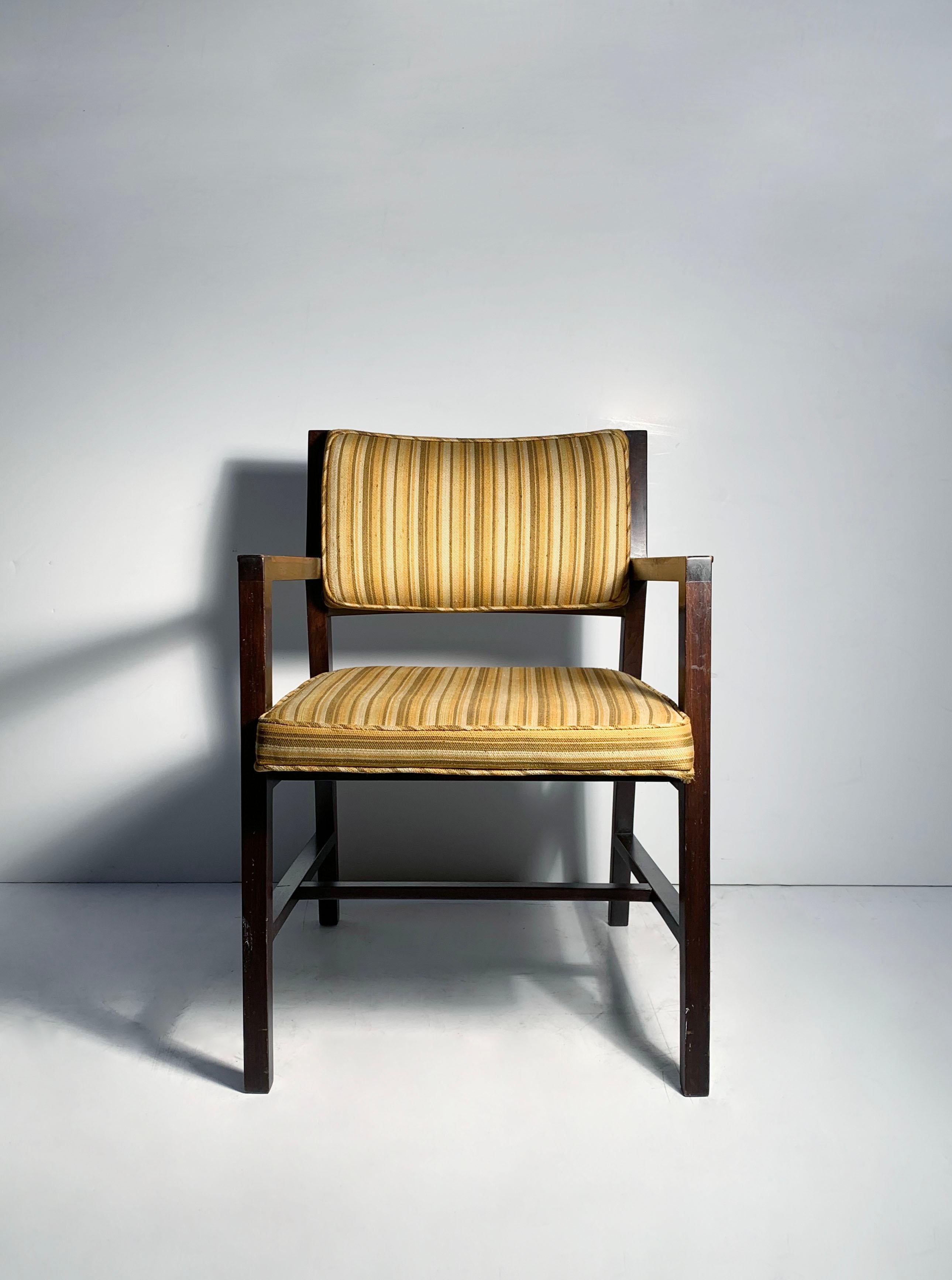 Mid-Century Modern Architectural Designer Desk Chair By Edward Wormley for Dunbar For Sale