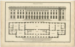 Architectural Designs – Elevations & Floor Plans by Neufforge, Paris, c.1756