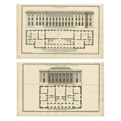 Architectural Designs - Elevations & Floor Plans by Neufforge, Paris, c.C.1756