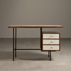 Bureau architectural brésilien mi-siècle moderne en fer et bois, par Unilabor