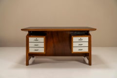 Architectural Desk In Walnut By Carlo de Carli, Italy 1950's