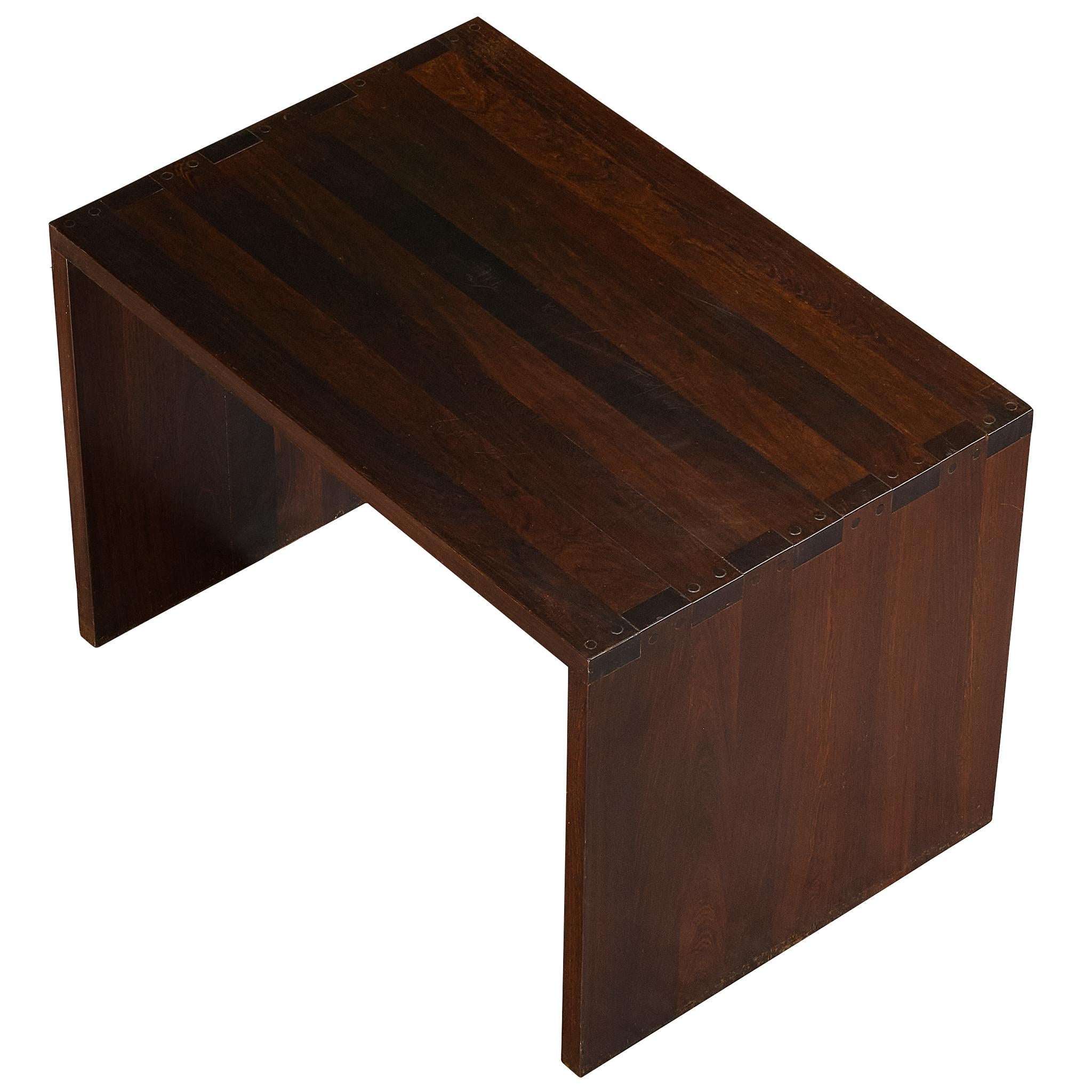 Architectural Desk or Table in Solid Wengé Wood For Sale