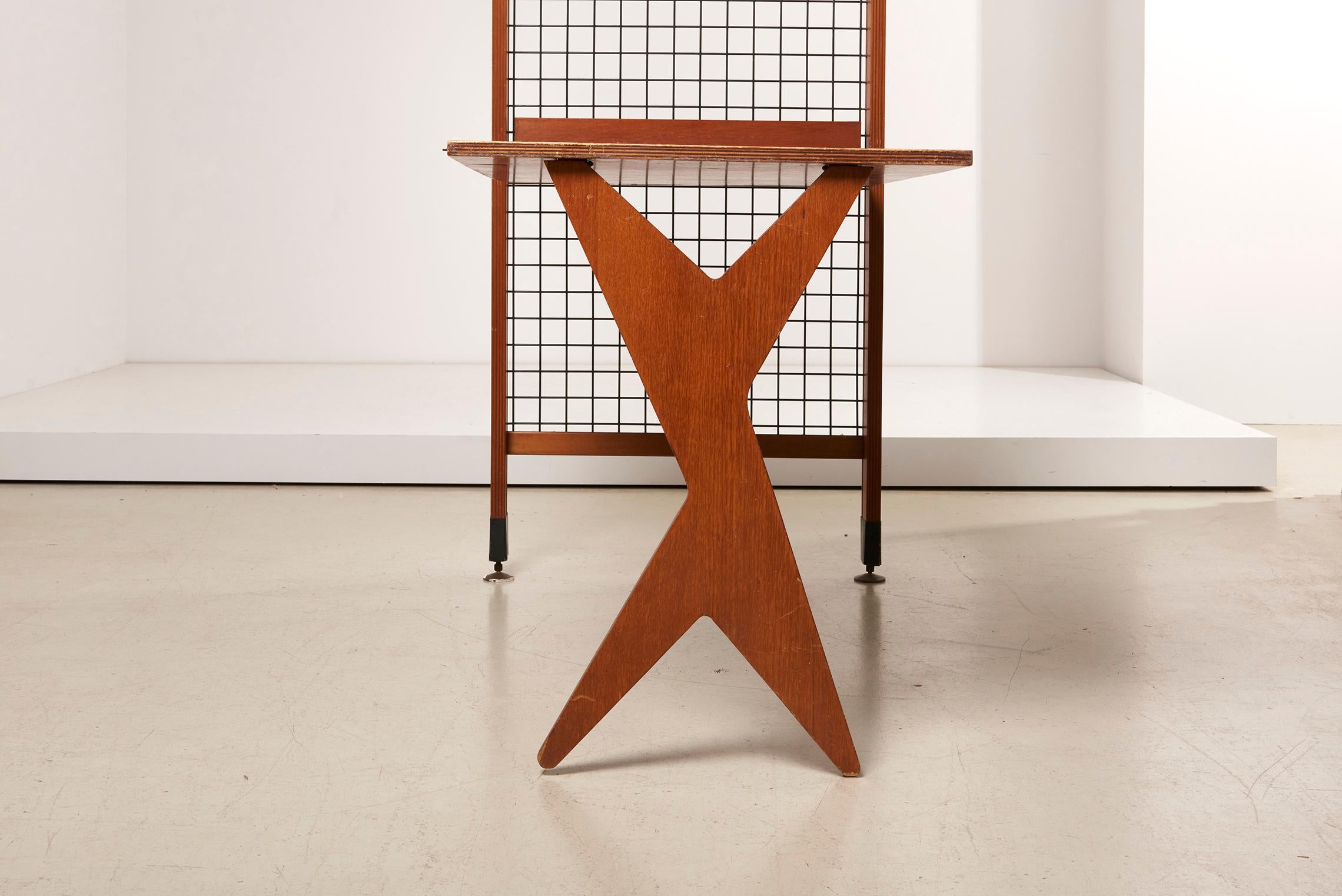 Architectural Desk with Bookshelf, Italy, 1960s For Sale 4