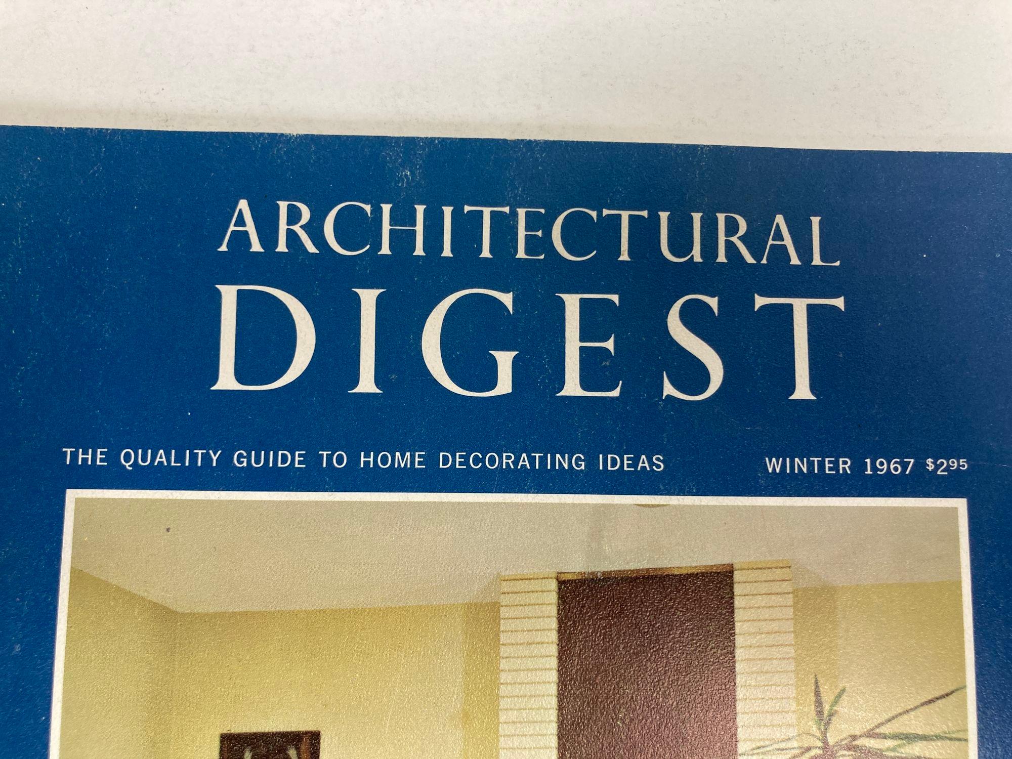 Mid-Century Modern Magazine Architectural Digest Winter 1967 en vente