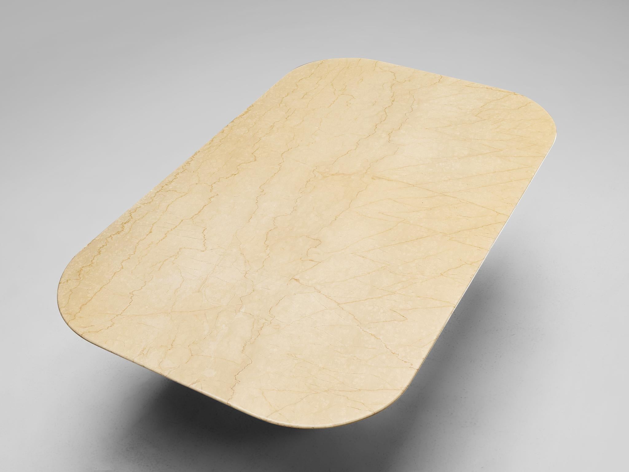 Architectural Dining Table in Travertine 1