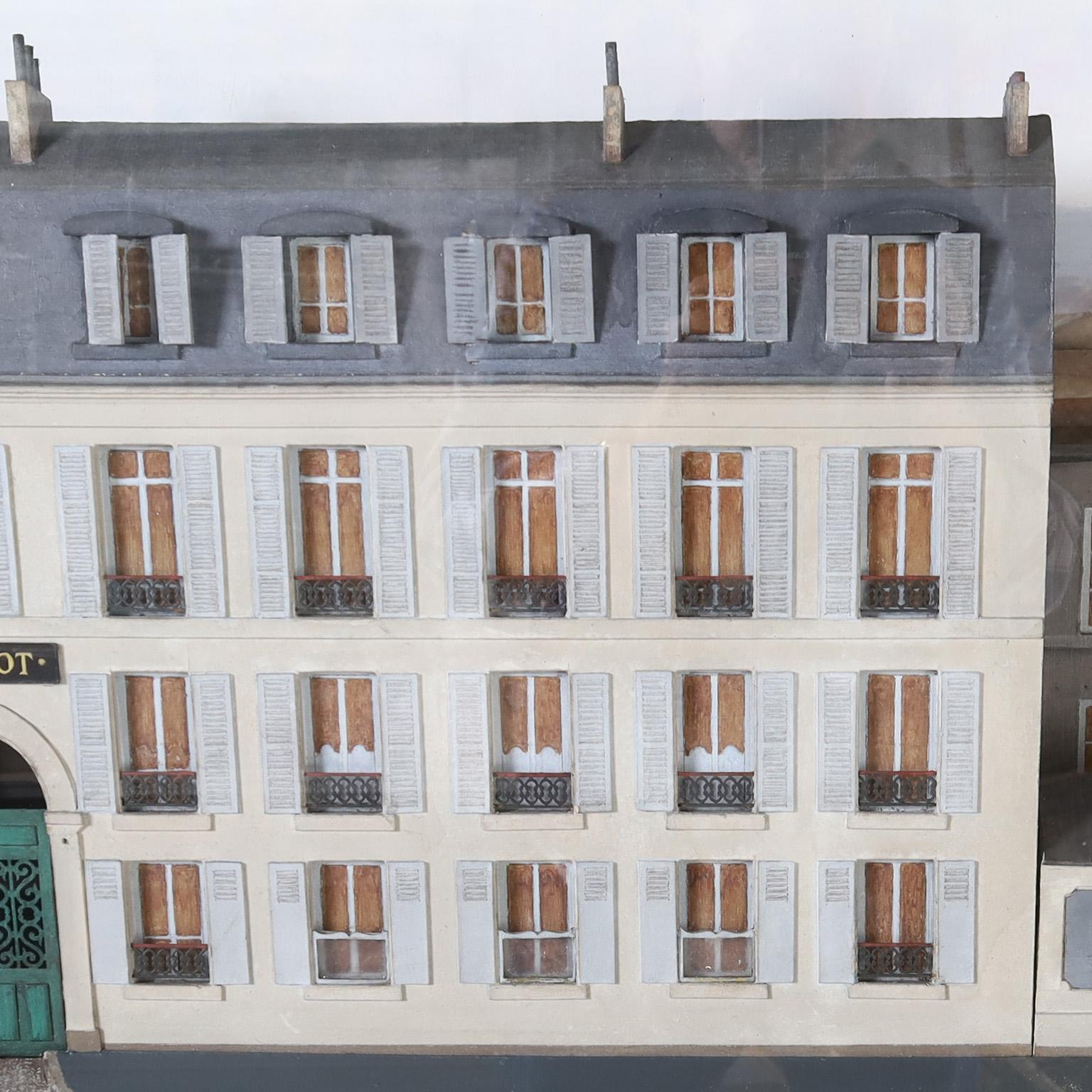 Architectural Diorama of a French Street In Good Condition For Sale In Palm Beach, FL