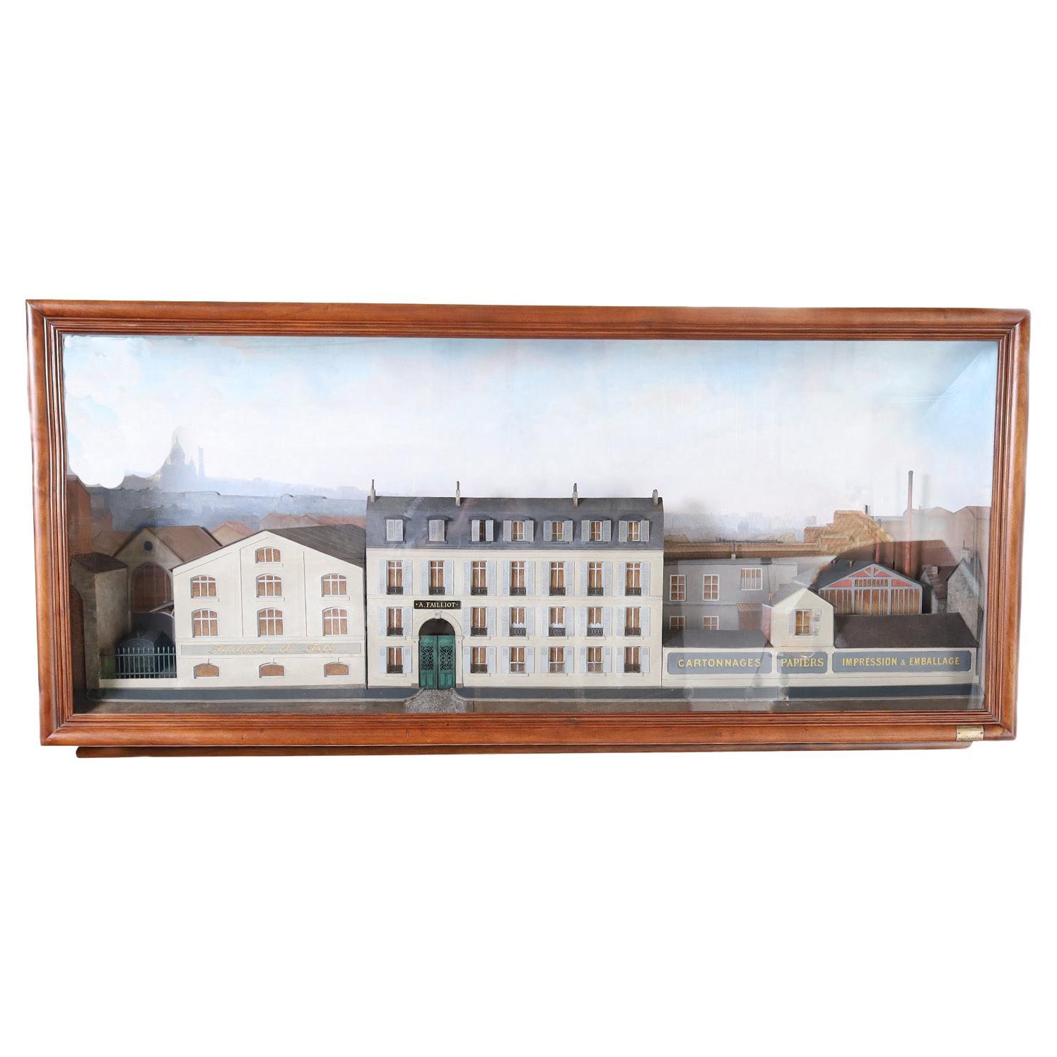 Architectural Diorama of a French Street For Sale