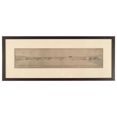 Antique Architectural Drawing of the Amoskeag Bridge Manchester New Hampshire circa 1920