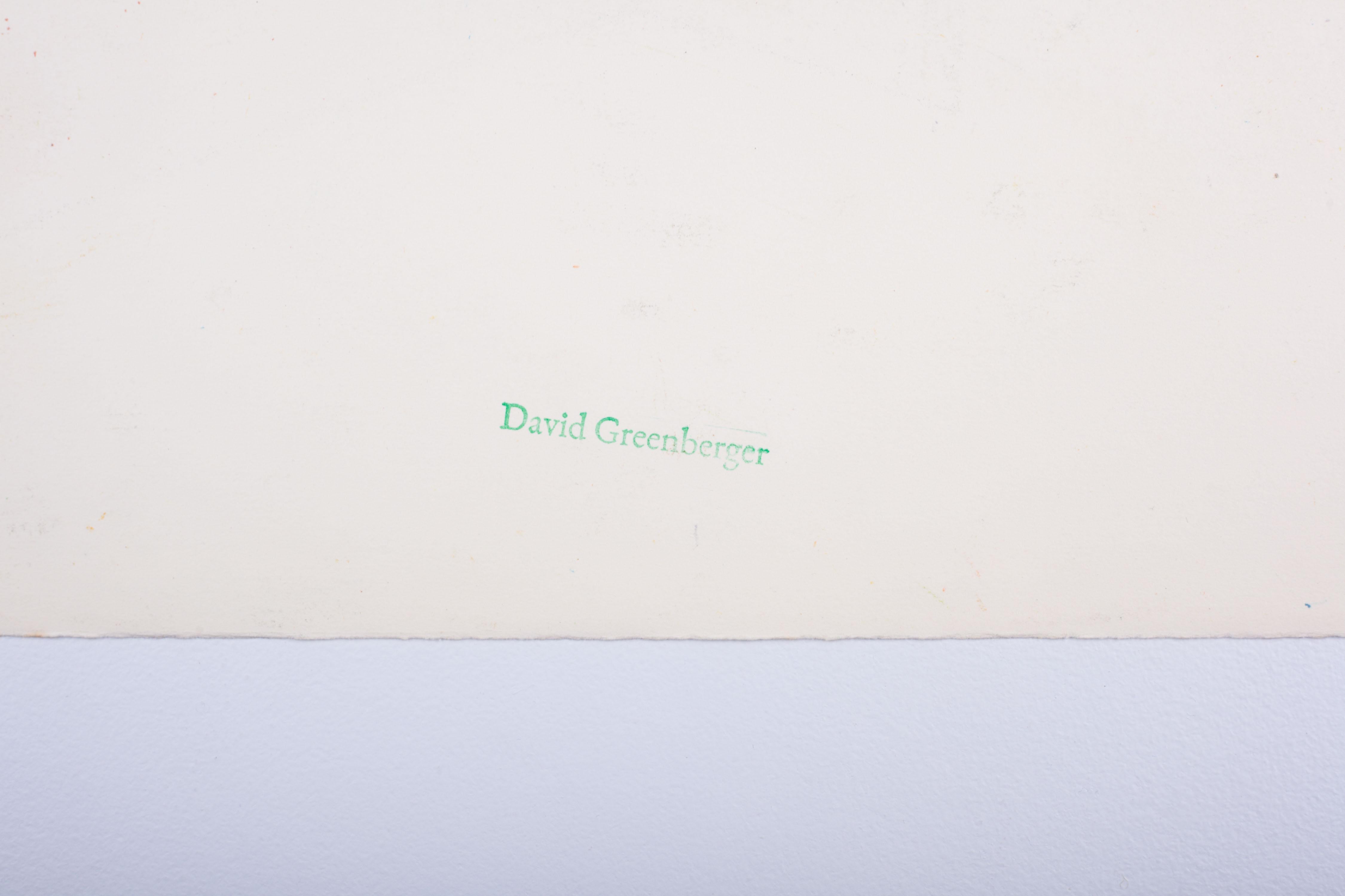 Architektonische Zeichnung, They Left The Rug von David Greenberger, signiert 1979 im Angebot 1