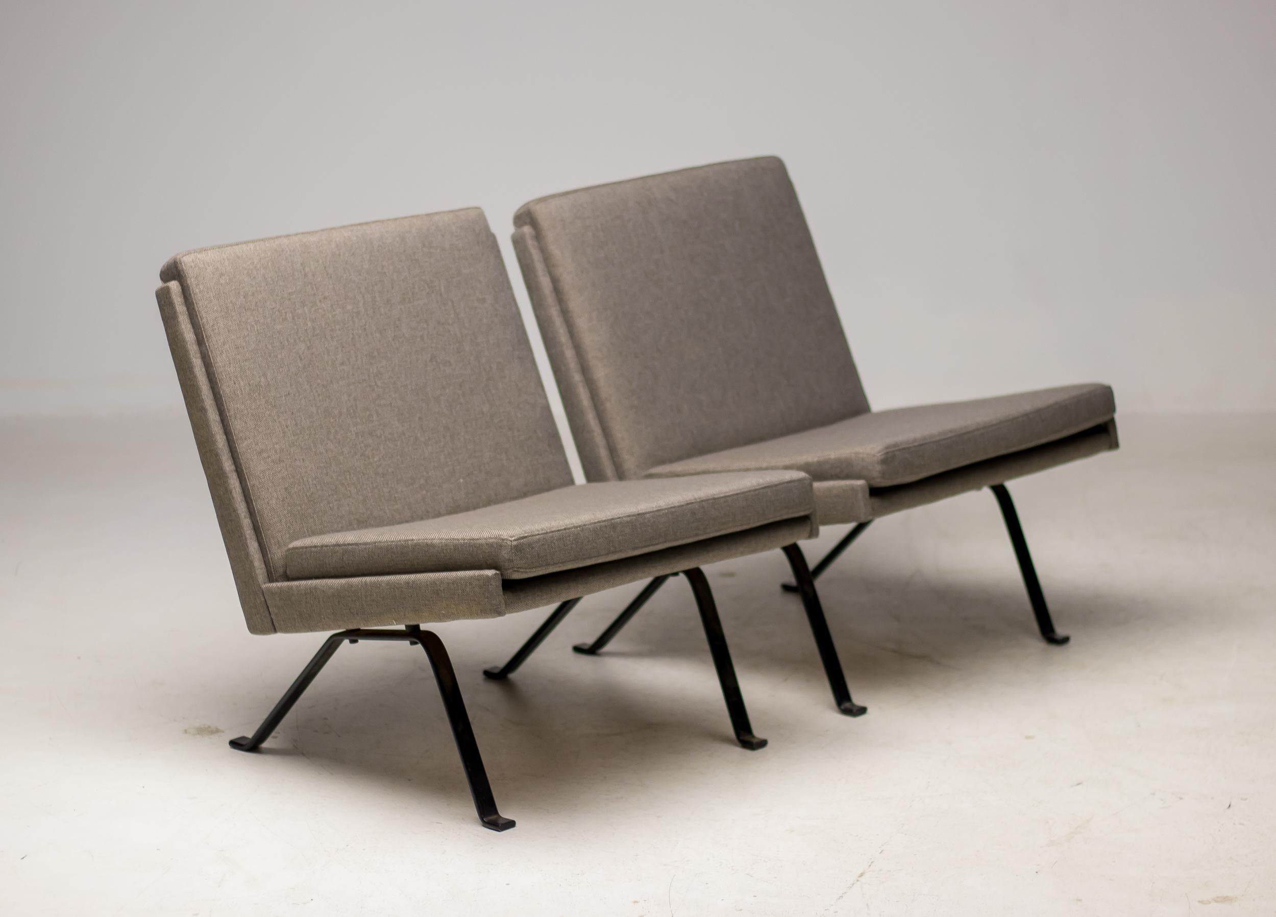 Architectural Dutch Lounge Chairs, Pair, The Netherlands, circa 1960 For Sale 4