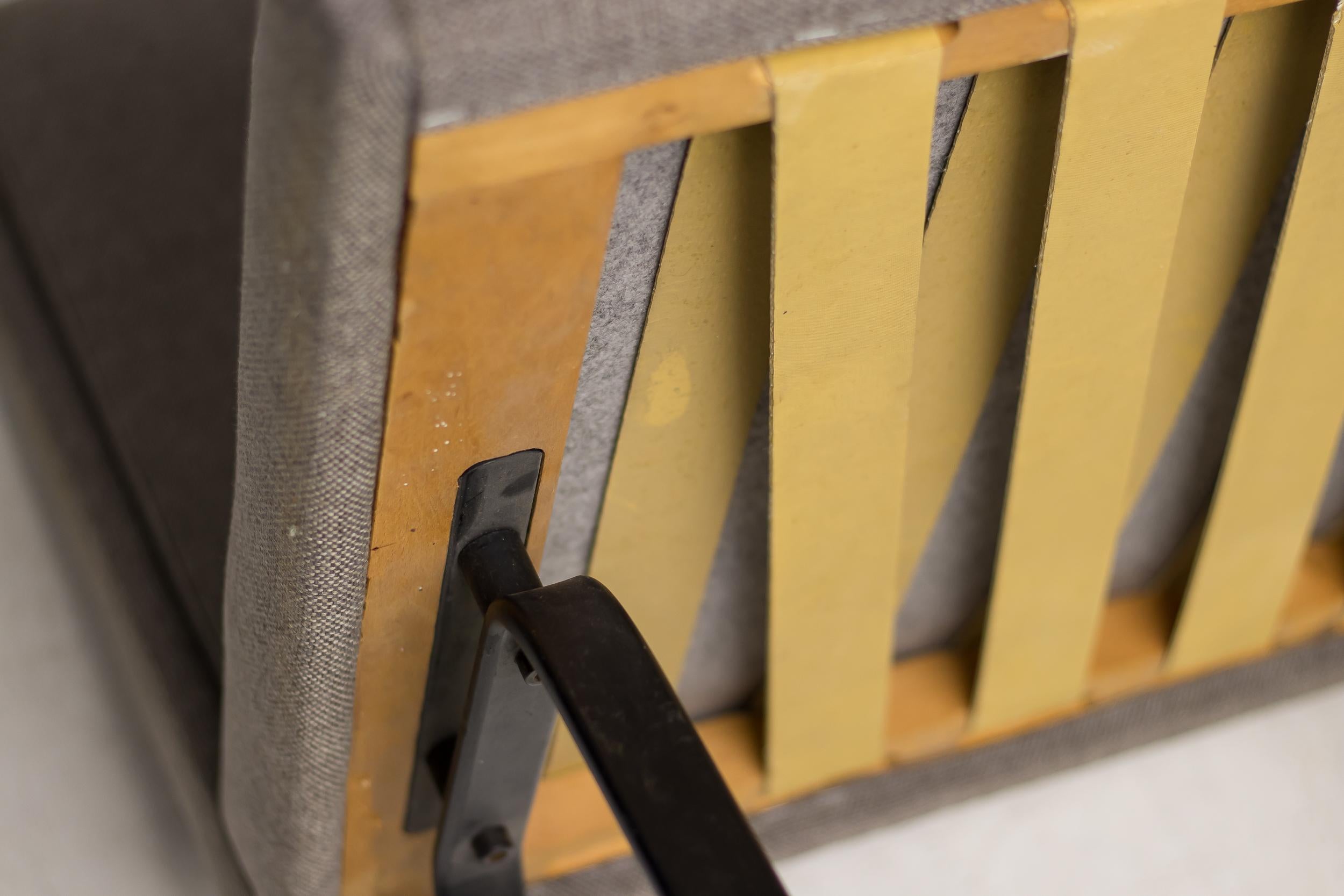 Steel Architectural Dutch Lounge Chairs, Pair, The Netherlands, circa 1960 For Sale