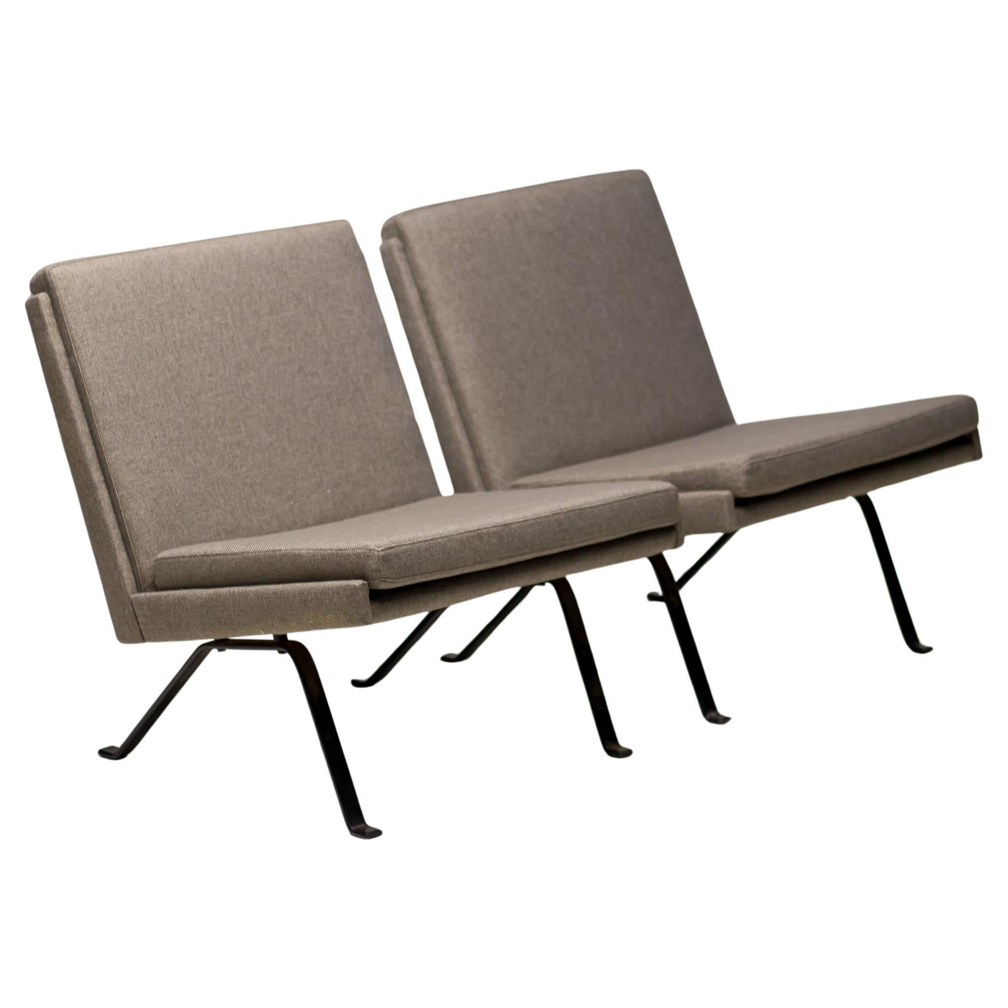 Architectural Dutch Lounge Chairs, Pair, The Netherlands, circa 1960 For Sale