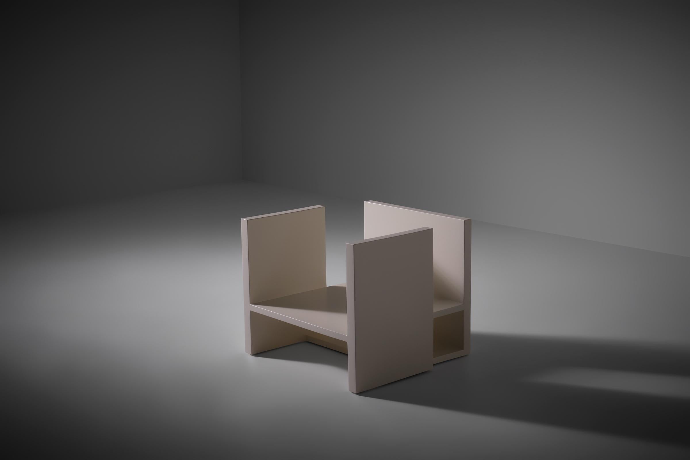 Architectural Dutch Modernist chair, 1950s For Sale 3