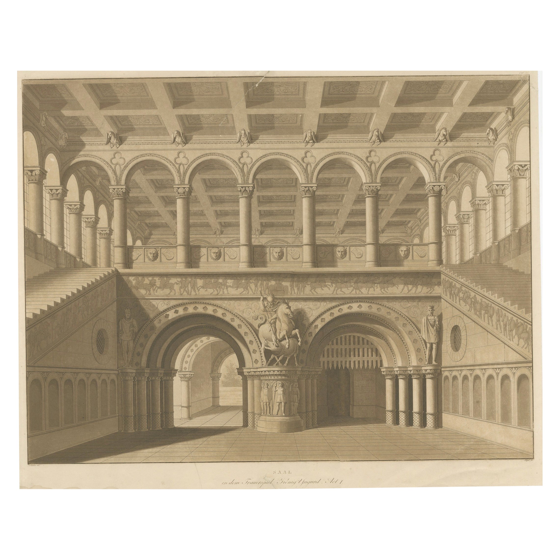 Elegance architecturale : La cage d'escalier de Schinkel, vers 1874