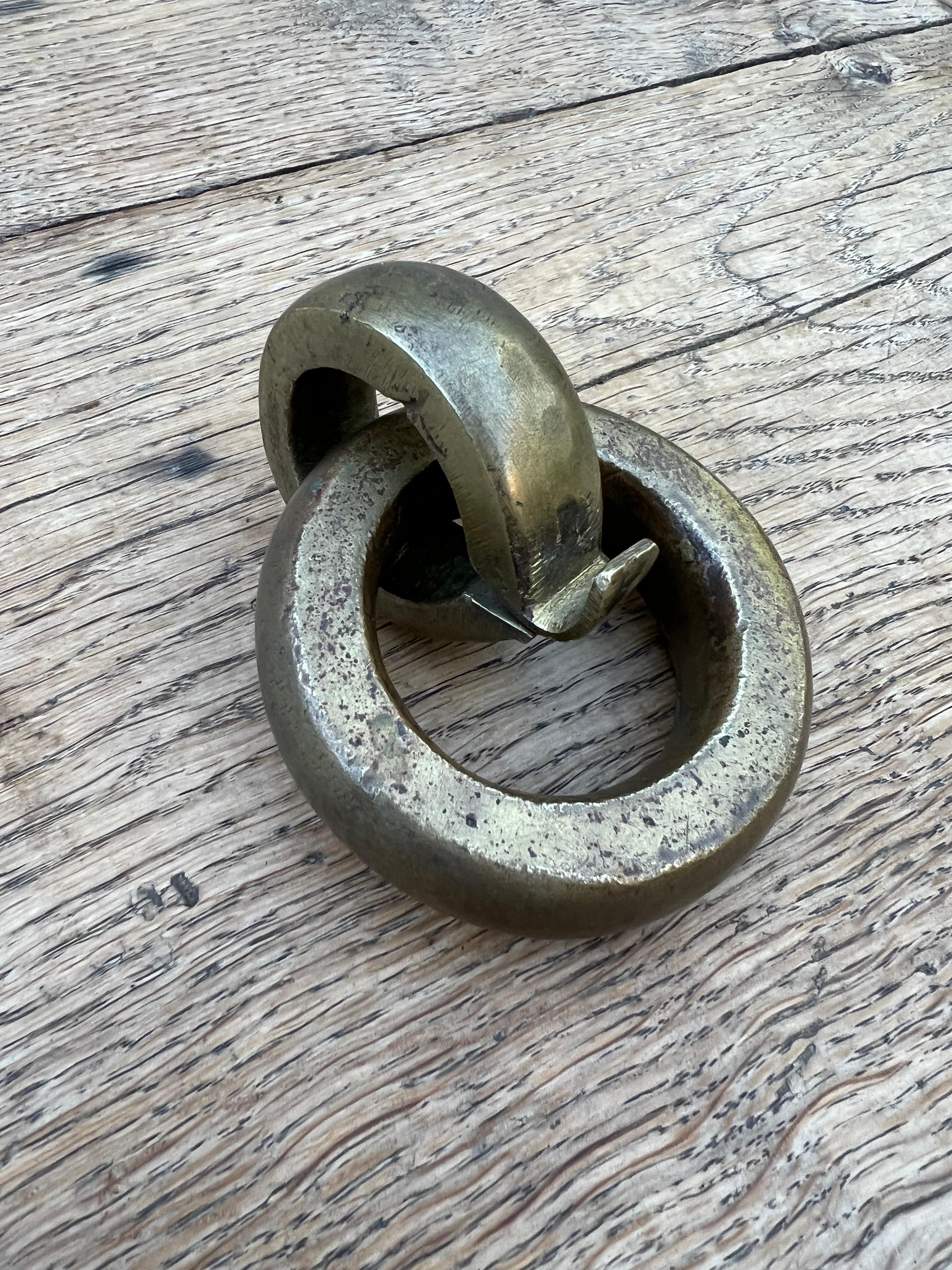 Architectural Element Bronze Ring Paperweight  For Sale 1