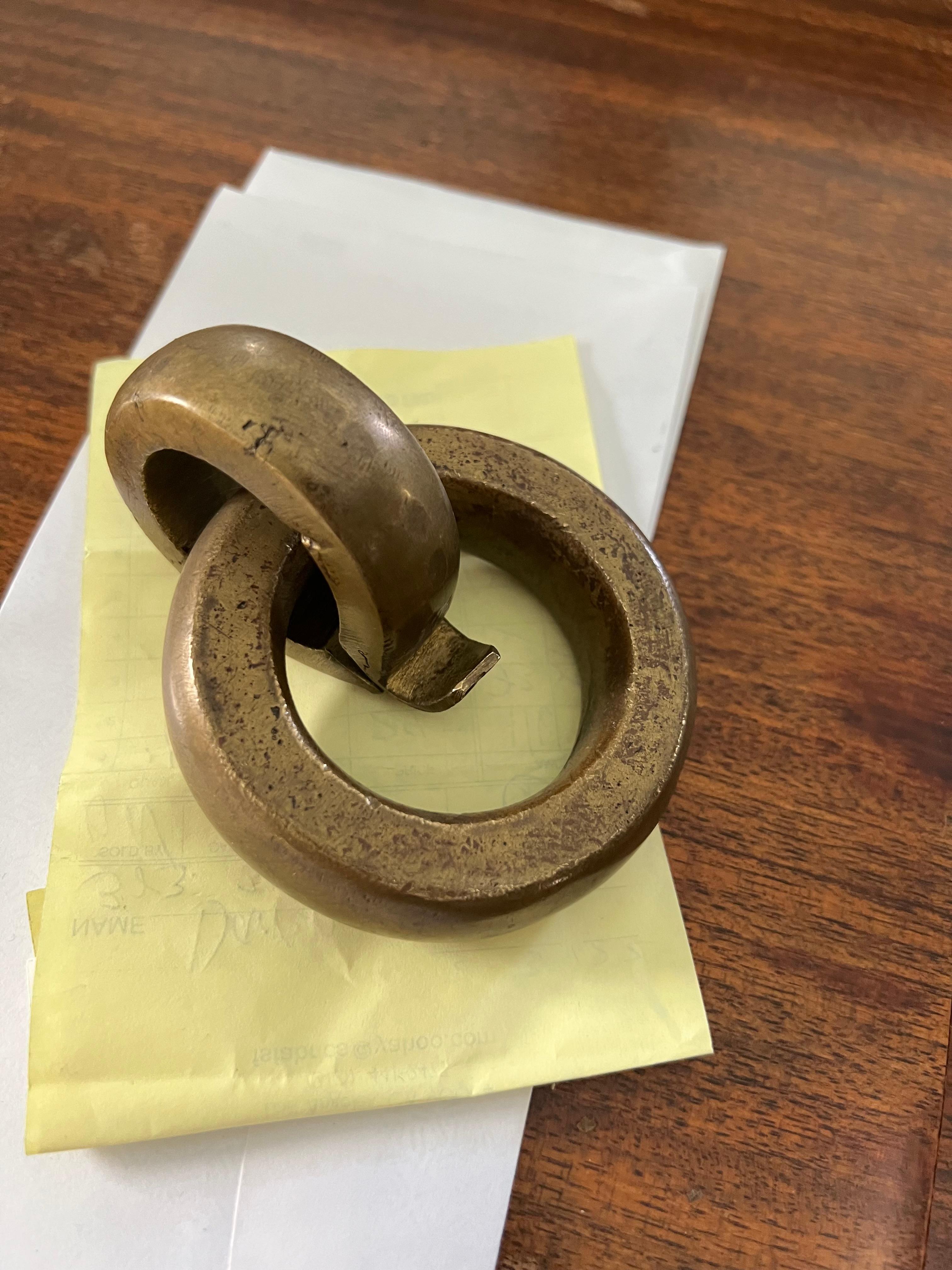 Architectural Element Bronze Ring Paperweight  For Sale 2