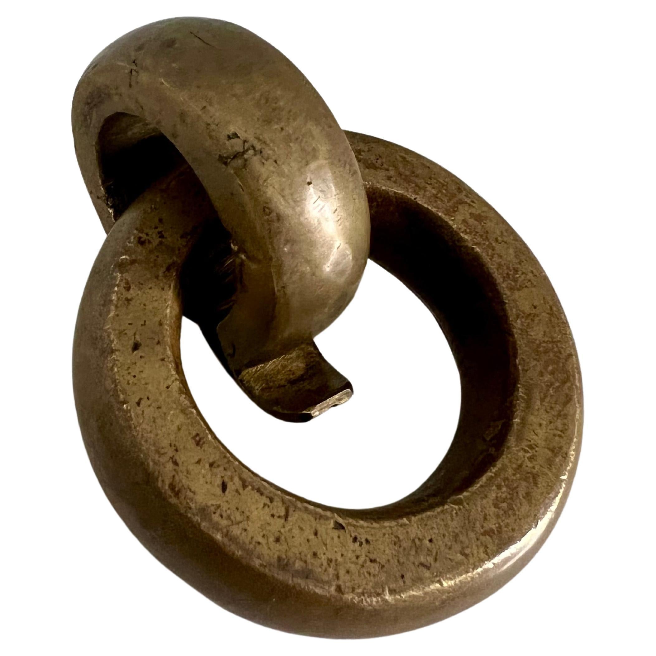 Architectural Element Bronze Ring Paperweight  For Sale